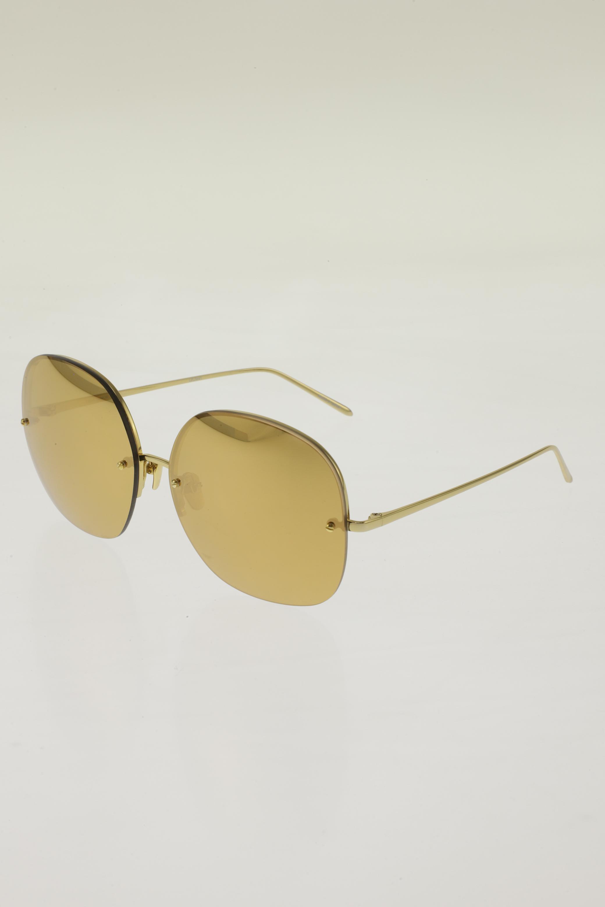 

Linda Farrow Damen Sonnenbrille, gold, Gr.