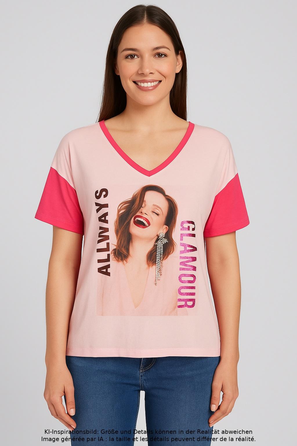 

LIU JO Damen T-Shirt, pink, Gr. 36