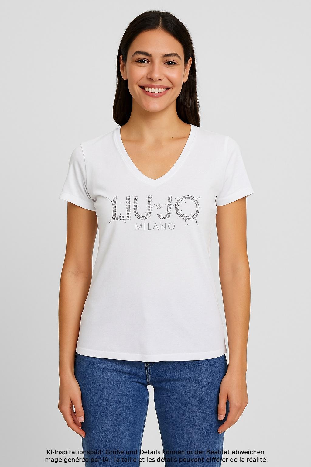 

LIU JO Damen T-Shirt, weiß, Gr. 36
