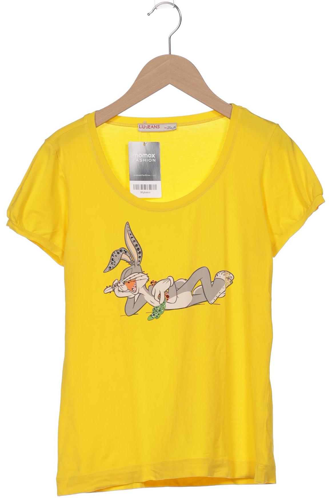 

LIU JO Damen T-Shirt, gelb, Gr. 36