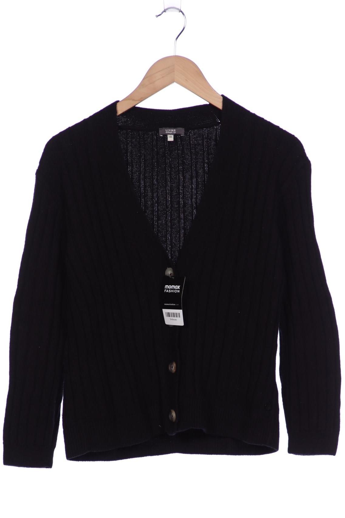 

Living Crafts Damen Strickjacke, schwarz, Gr. 34