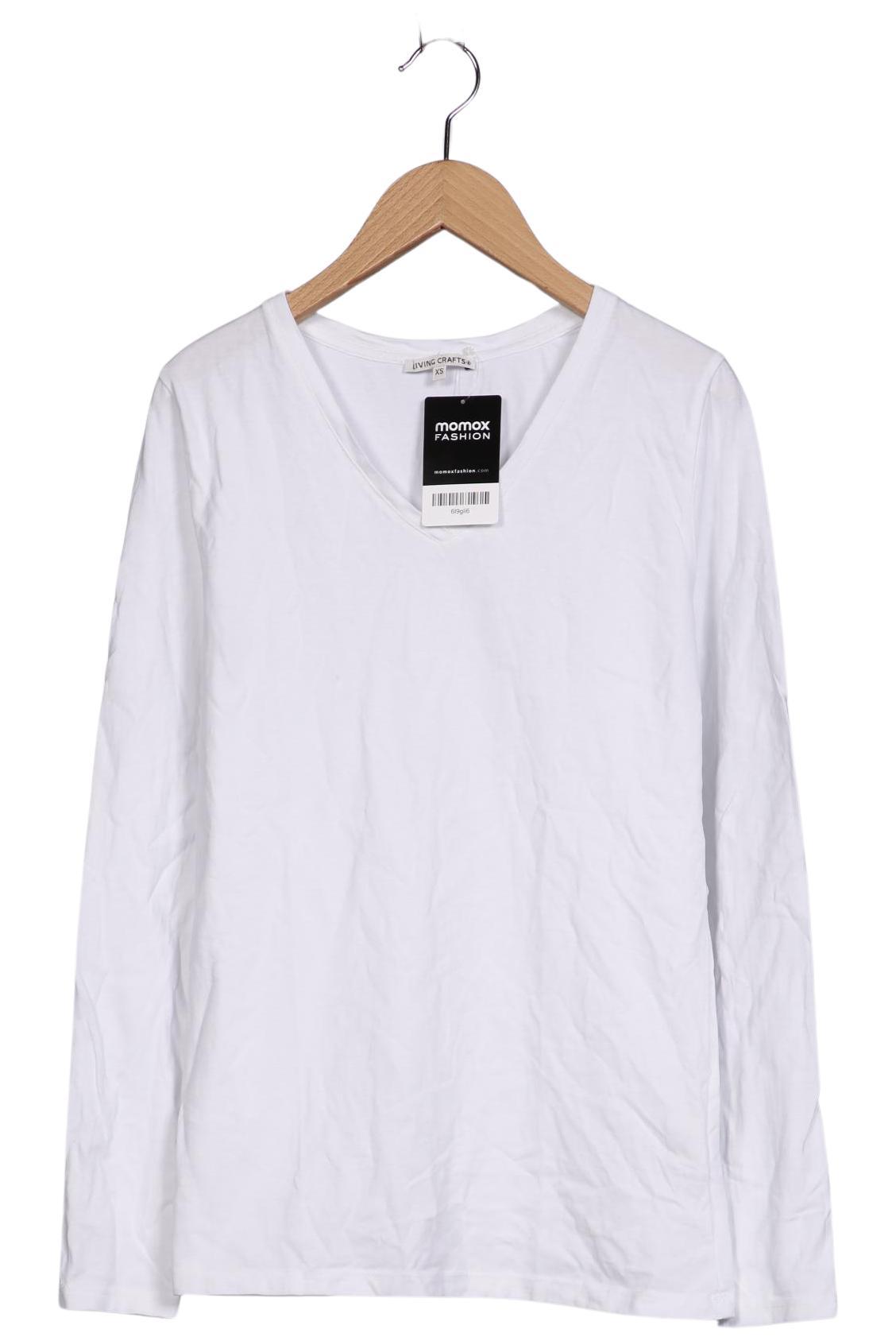 

Living Crafts Damen Langarmshirt, weiß, Gr. 34