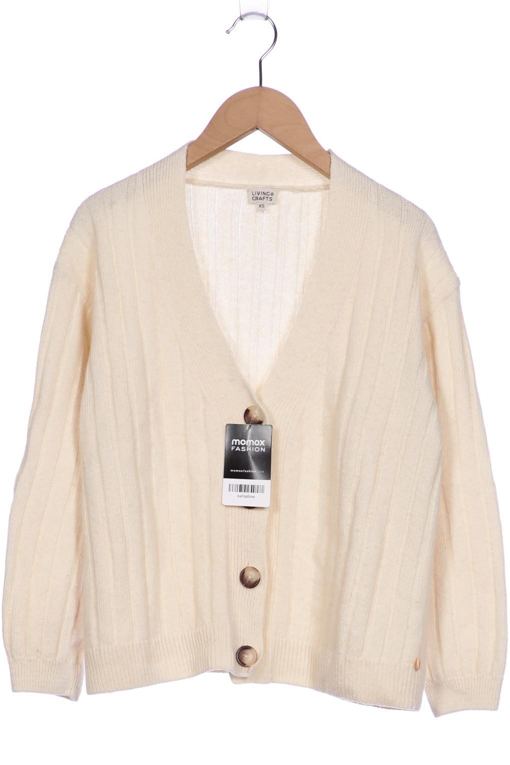 

Living Crafts Damen Strickjacke, cremeweiß, Gr. 34