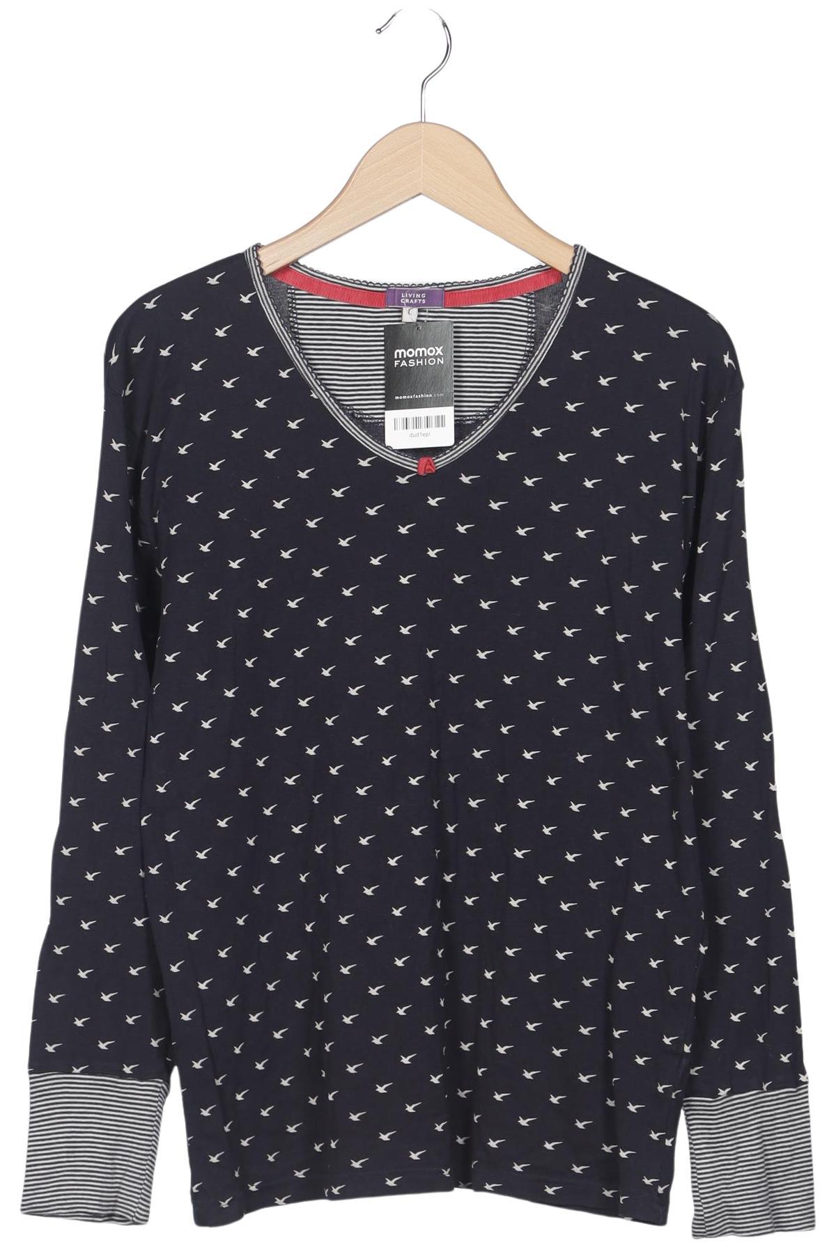 

Living Crafts Damen Langarmshirt, marineblau, Gr. 42