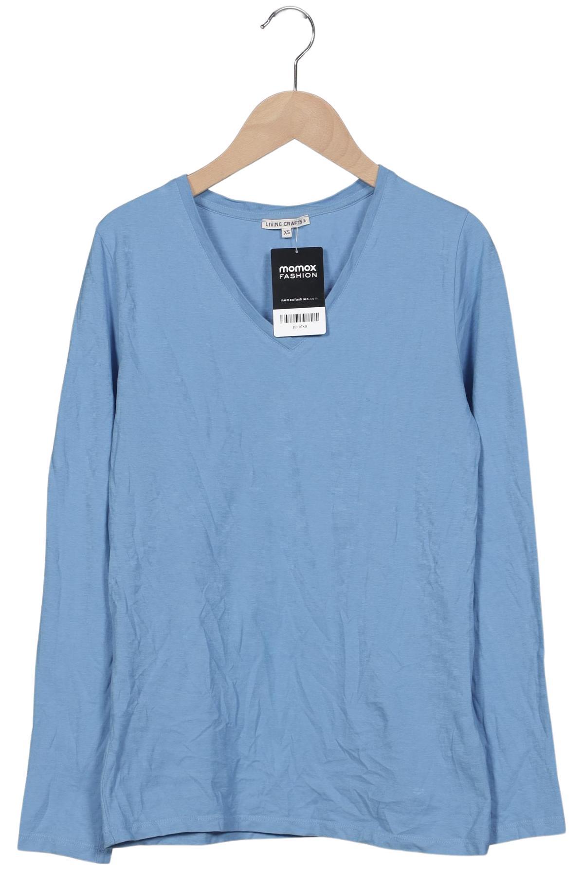 

Living Crafts Damen Langarmshirt, blau, Gr. 34