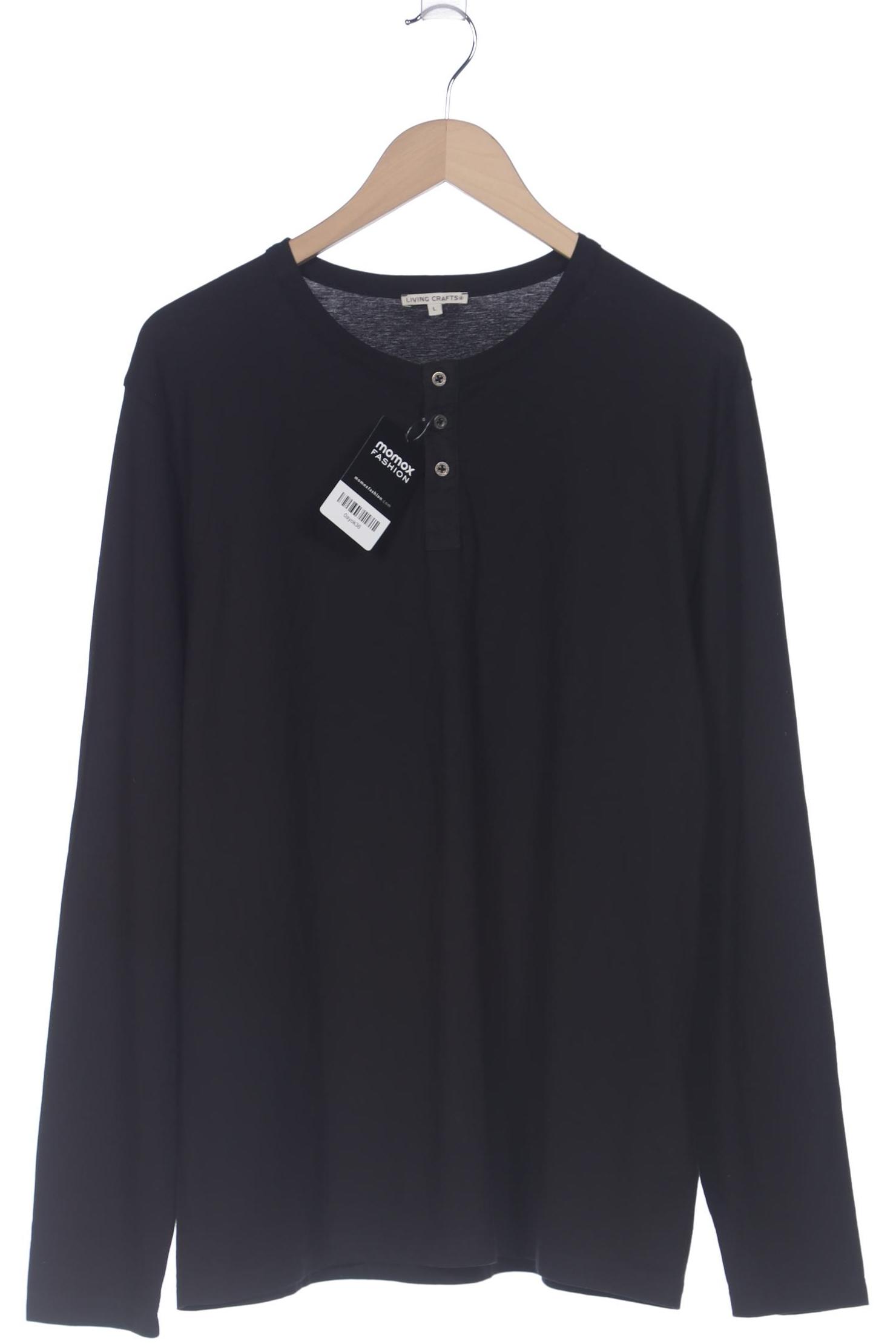 

Living Crafts Herren Langarmshirt, schwarz, Gr. 52