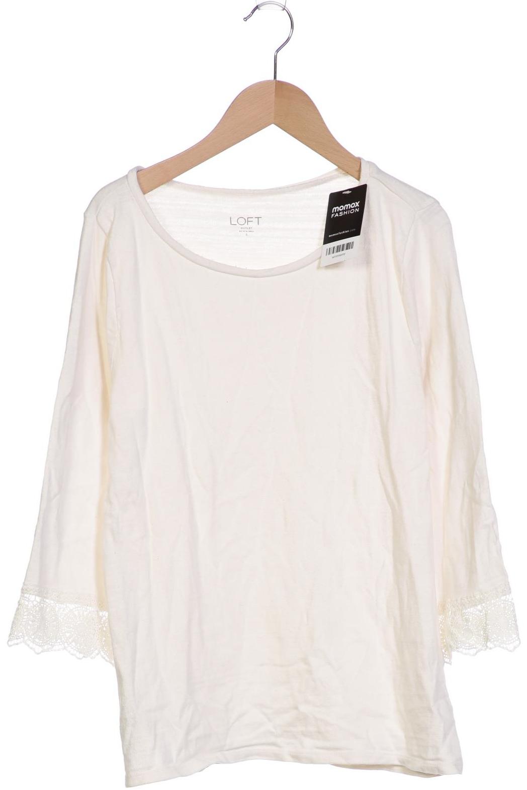 

LOFT by Ann Taylor Damen Langarmshirt, cremeweiß