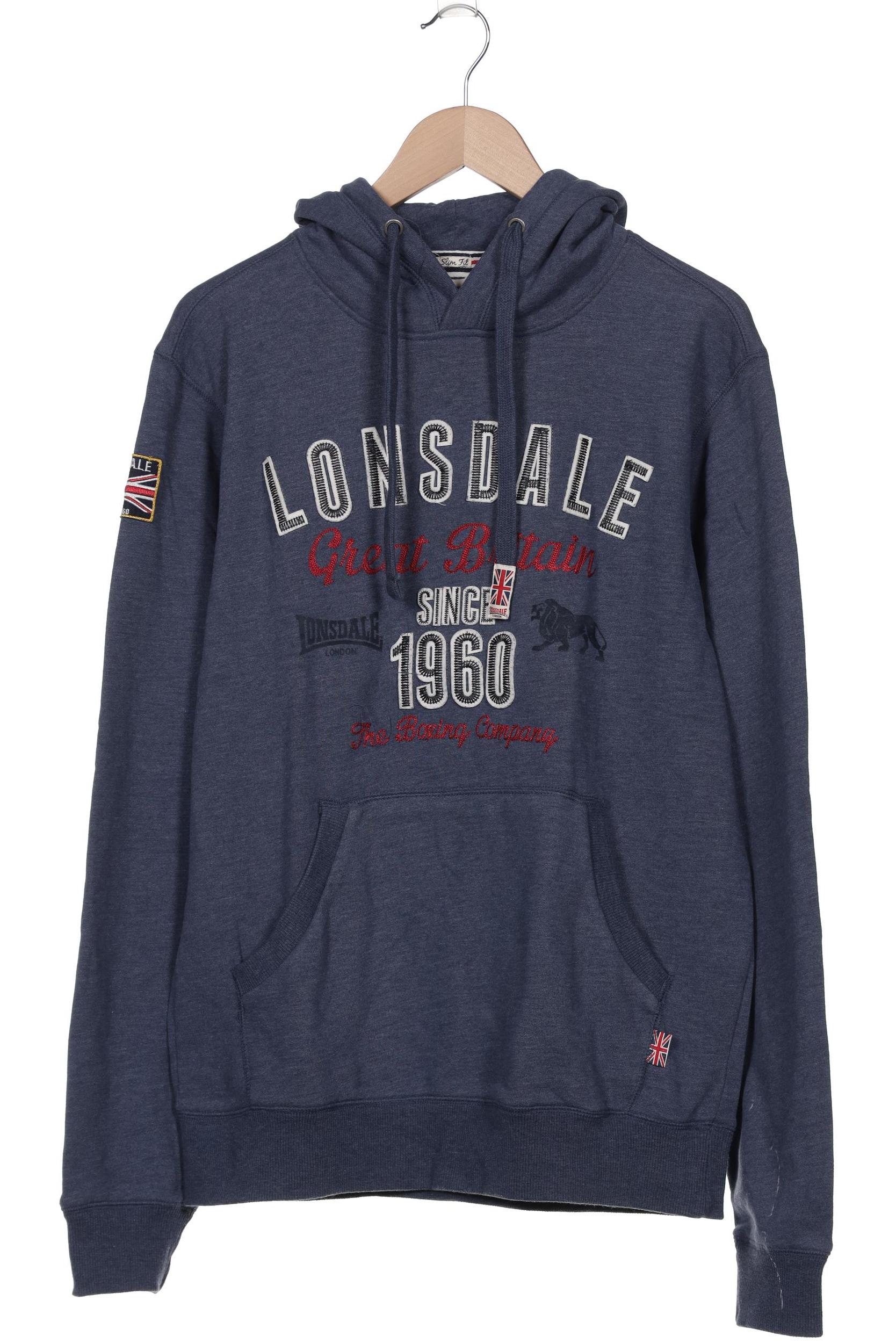 

Lonsdale London Herren Kapuzenpullover, blau, Gr. 52