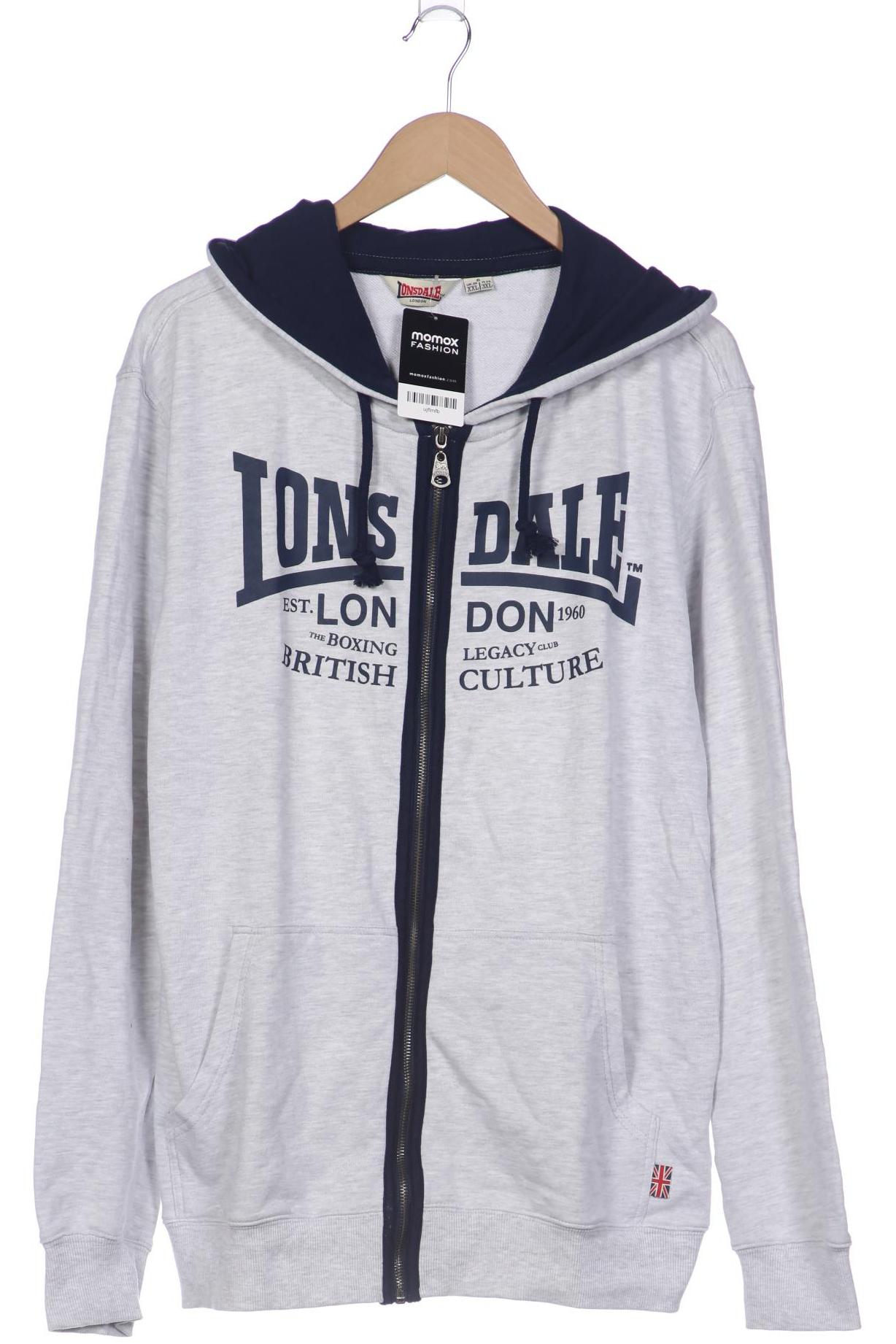 

Lonsdale London Herren Kapuzenpullover, grau, Gr. 56