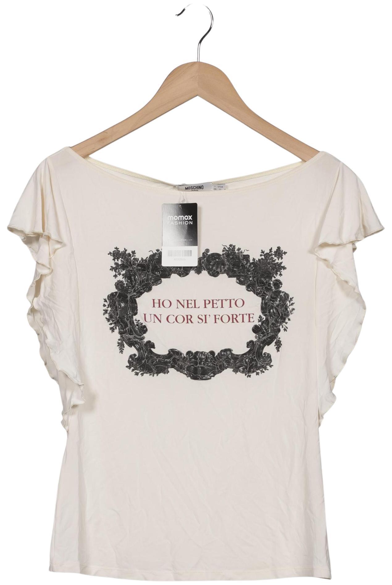 

Love Moschino Damen T-Shirt, cremeweiß, Gr. 42