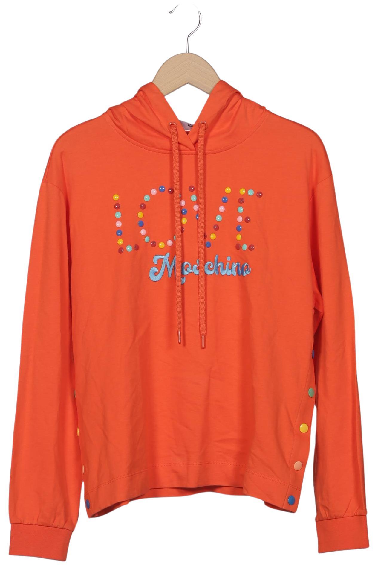 

Love Moschino Damen Kapuzenpullover, orange, Gr. 36