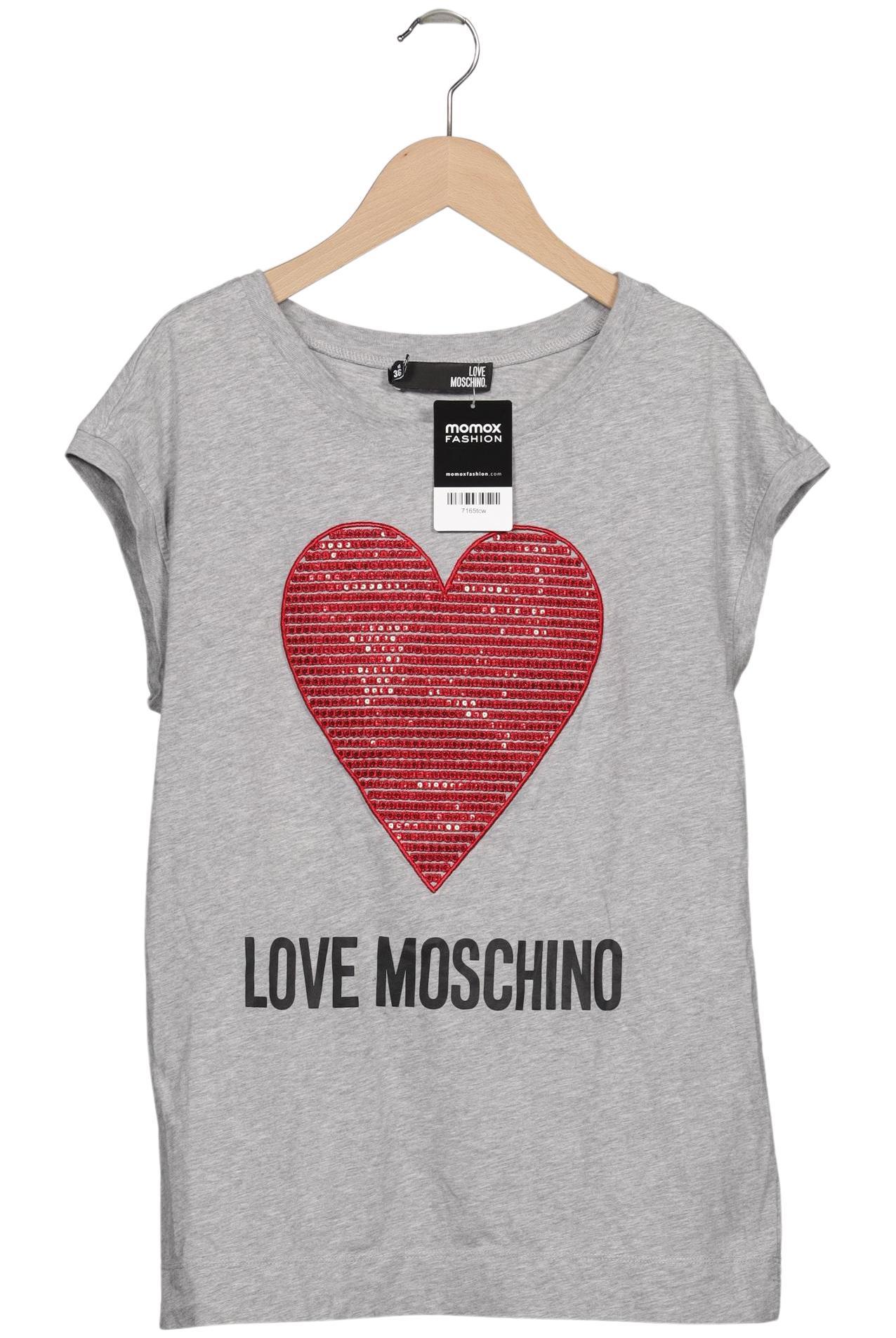 

Love Moschino Damen T-Shirt, grau, Gr. 36