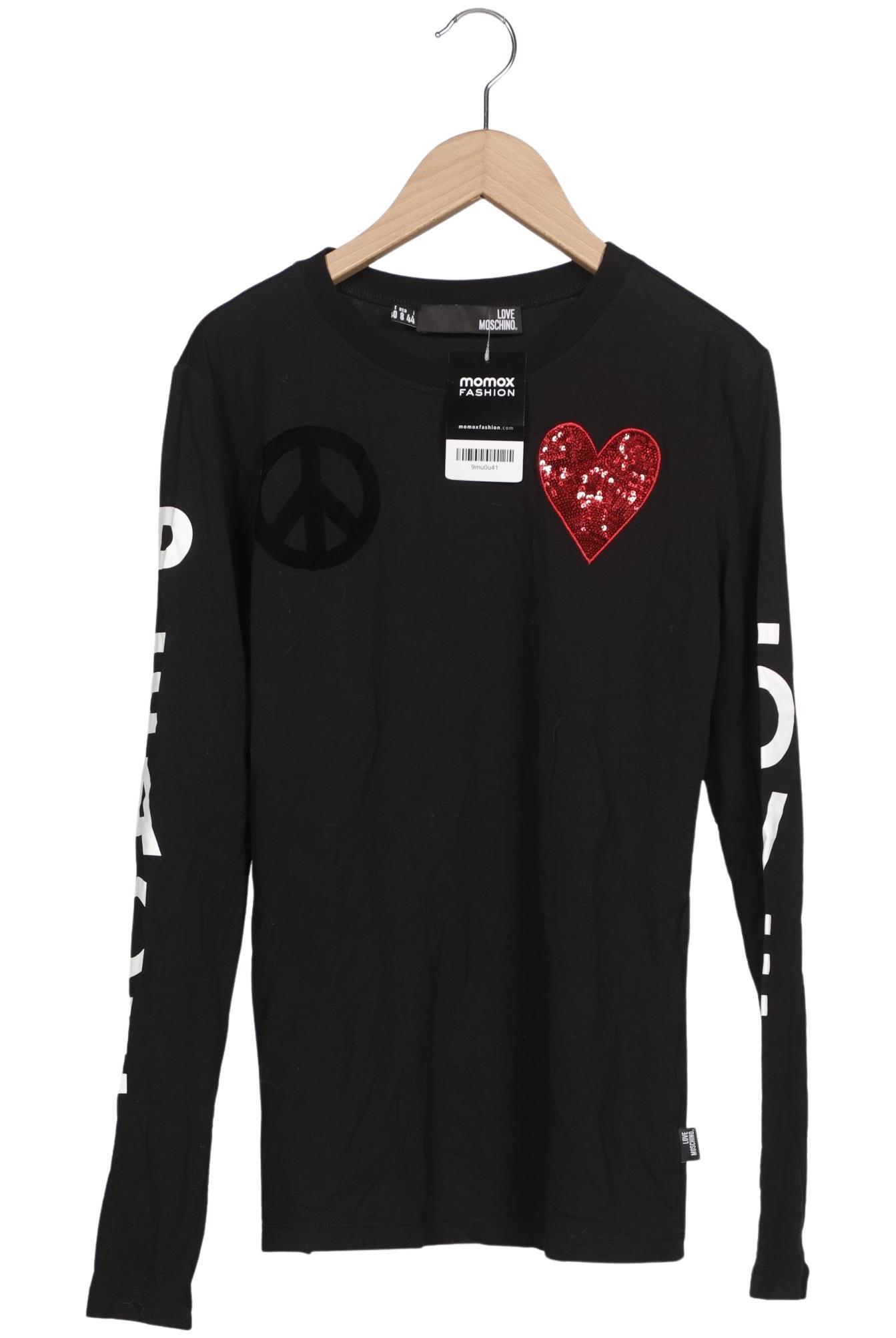 

Love Moschino Damen Langarmshirt, schwarz, Gr. 40