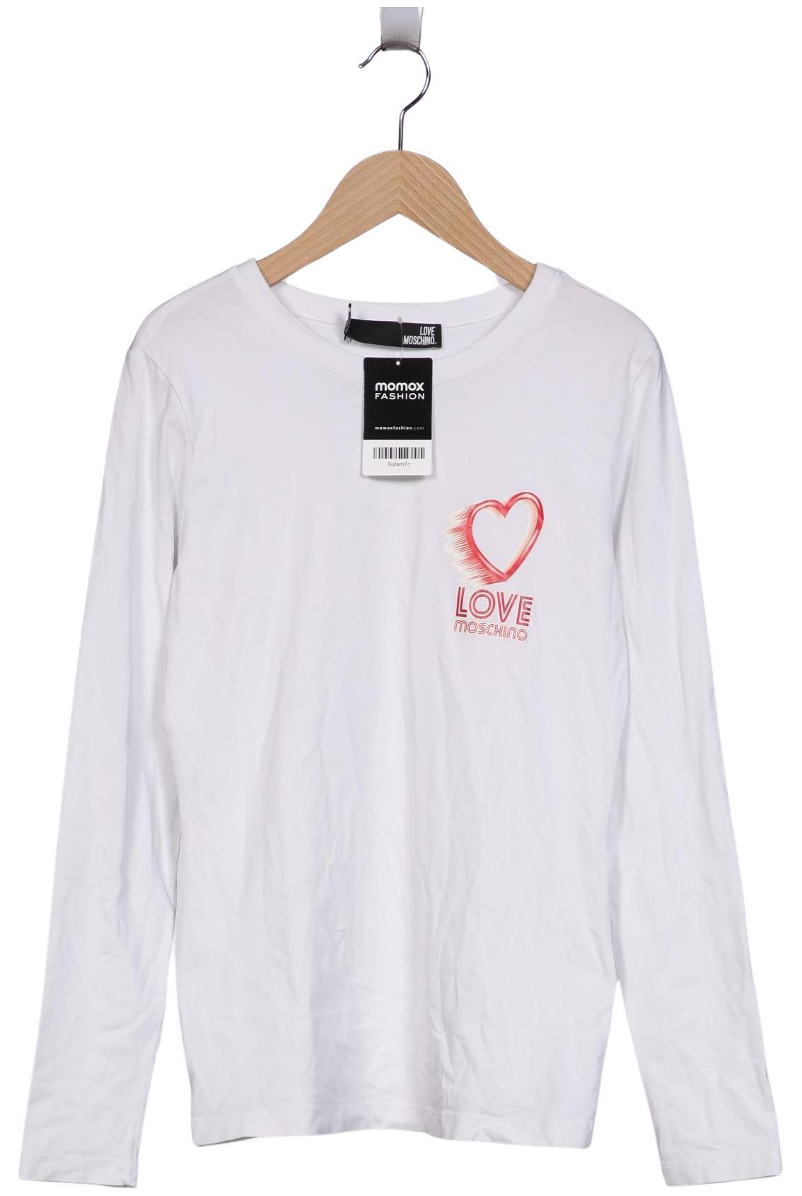 

Love Moschino Damen Langarmshirt, weiß, Gr. 36