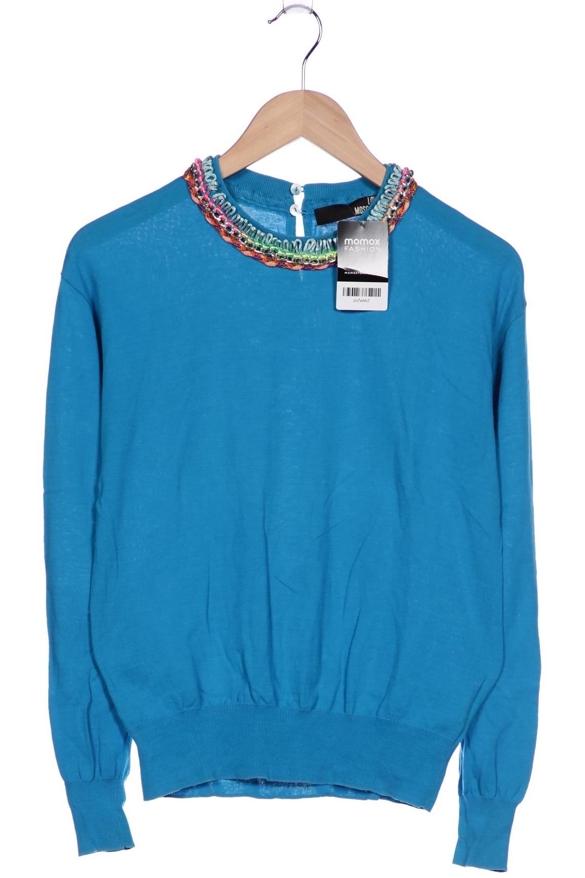 

Love Moschino Damen Pullover, blau, Gr. 36