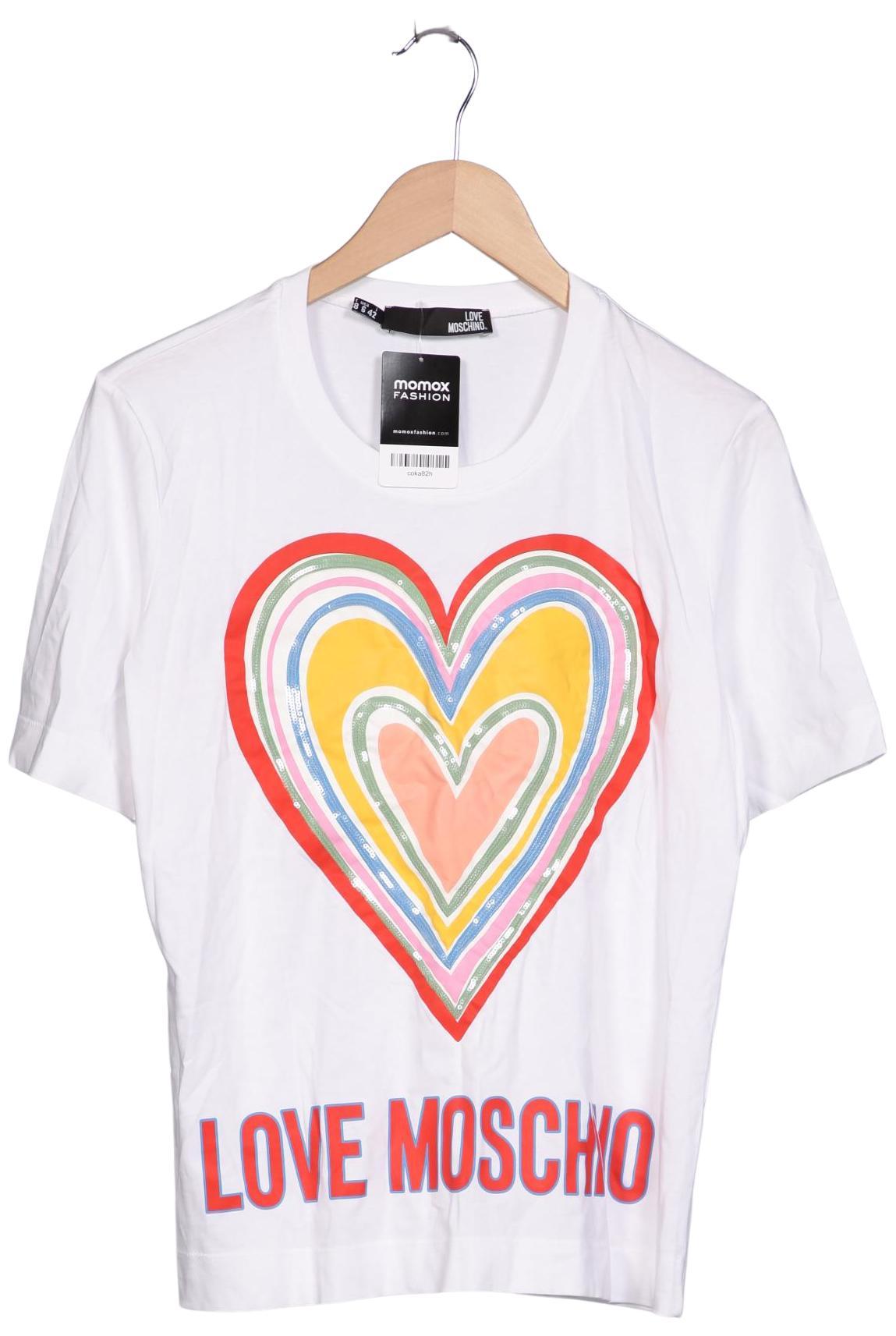

Love Moschino Damen T-Shirt, weiß, Gr. 36
