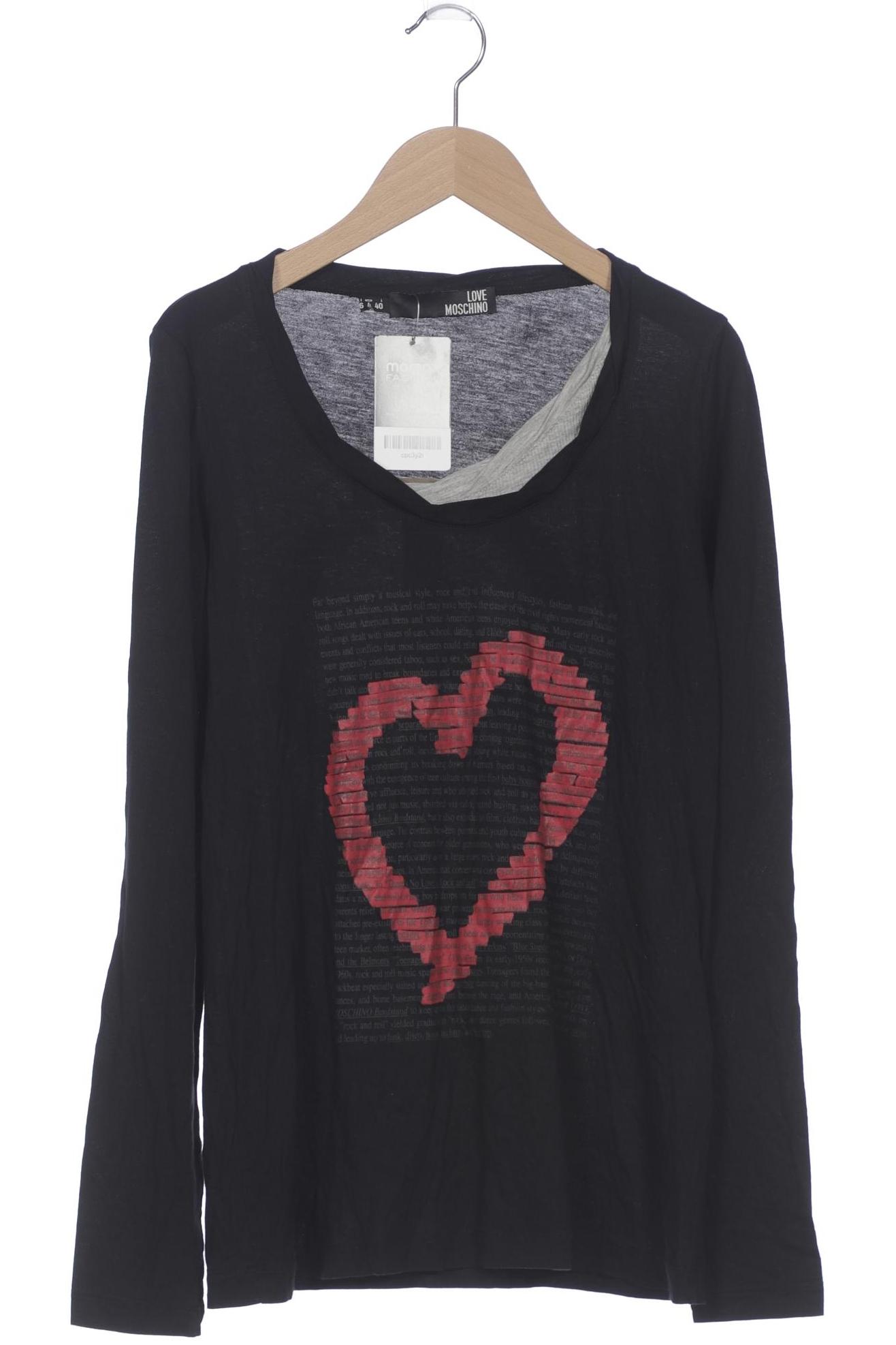 

Love Moschino Damen Langarmshirt, schwarz, Gr. 36