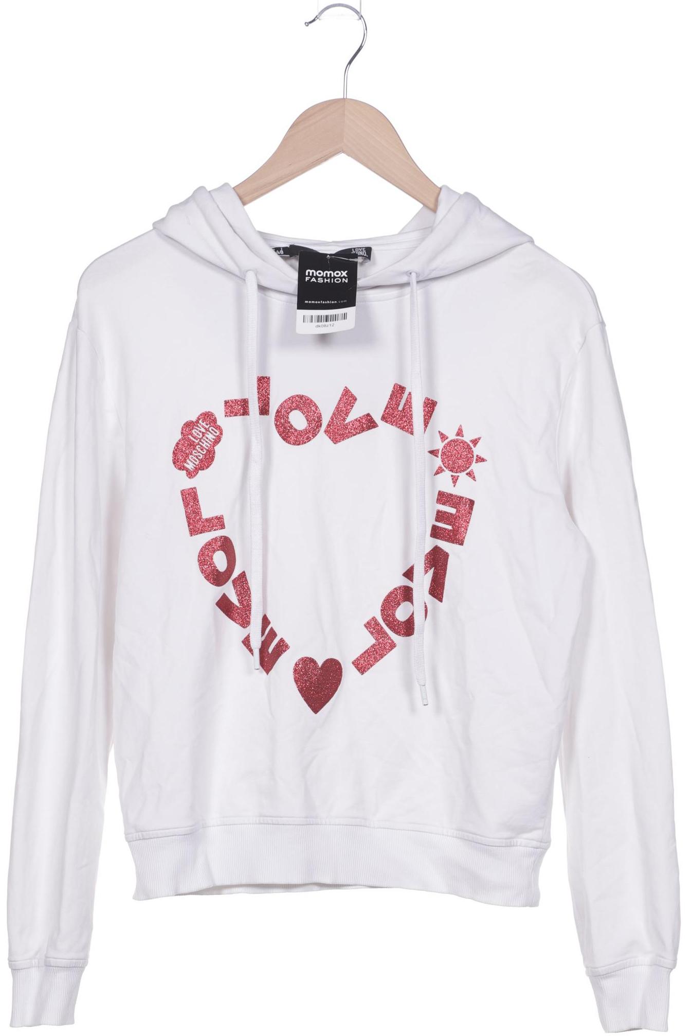 

Love Moschino Damen Kapuzenpullover, weiß, Gr. 36