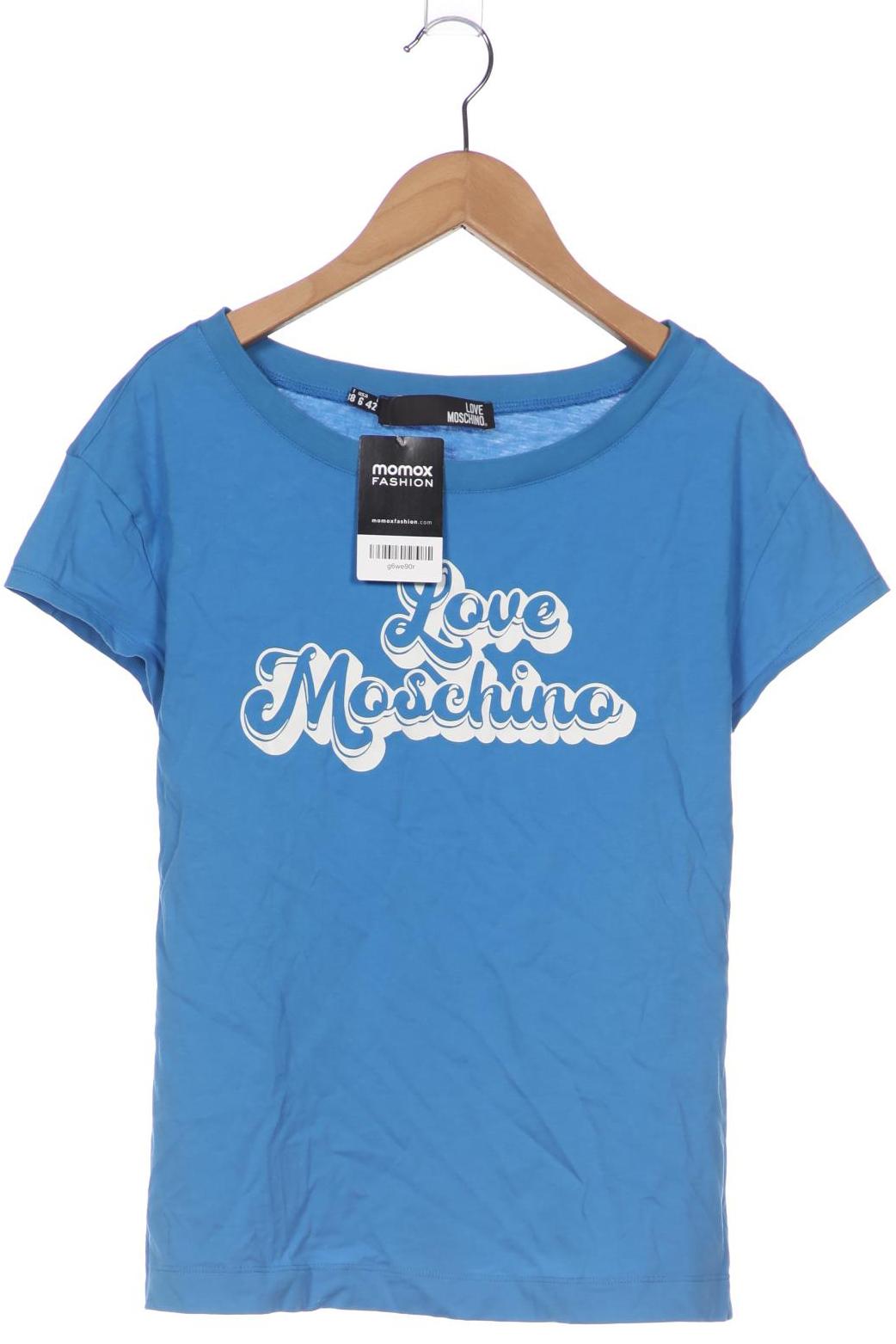 

Love Moschino Damen T-Shirt, blau, Gr. 36