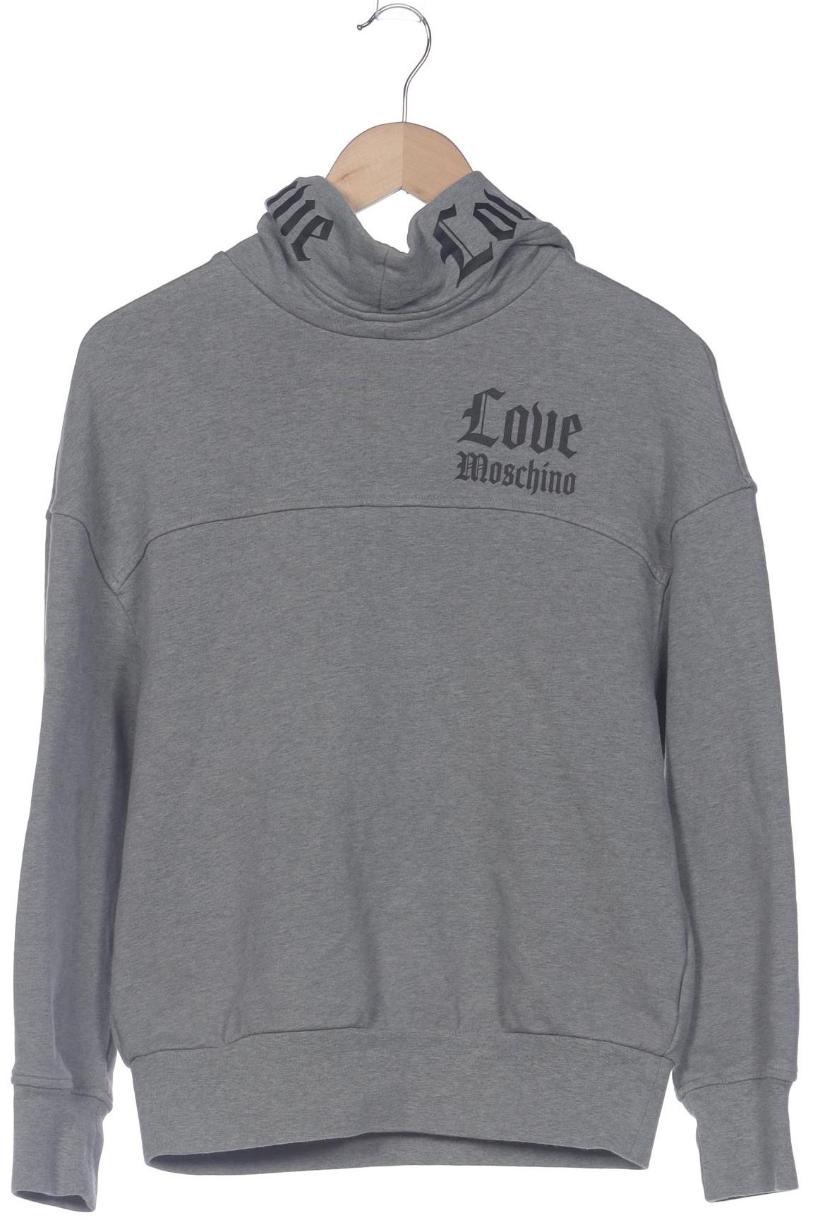 

Love Moschino Damen Kapuzenpullover, grau, Gr. 32