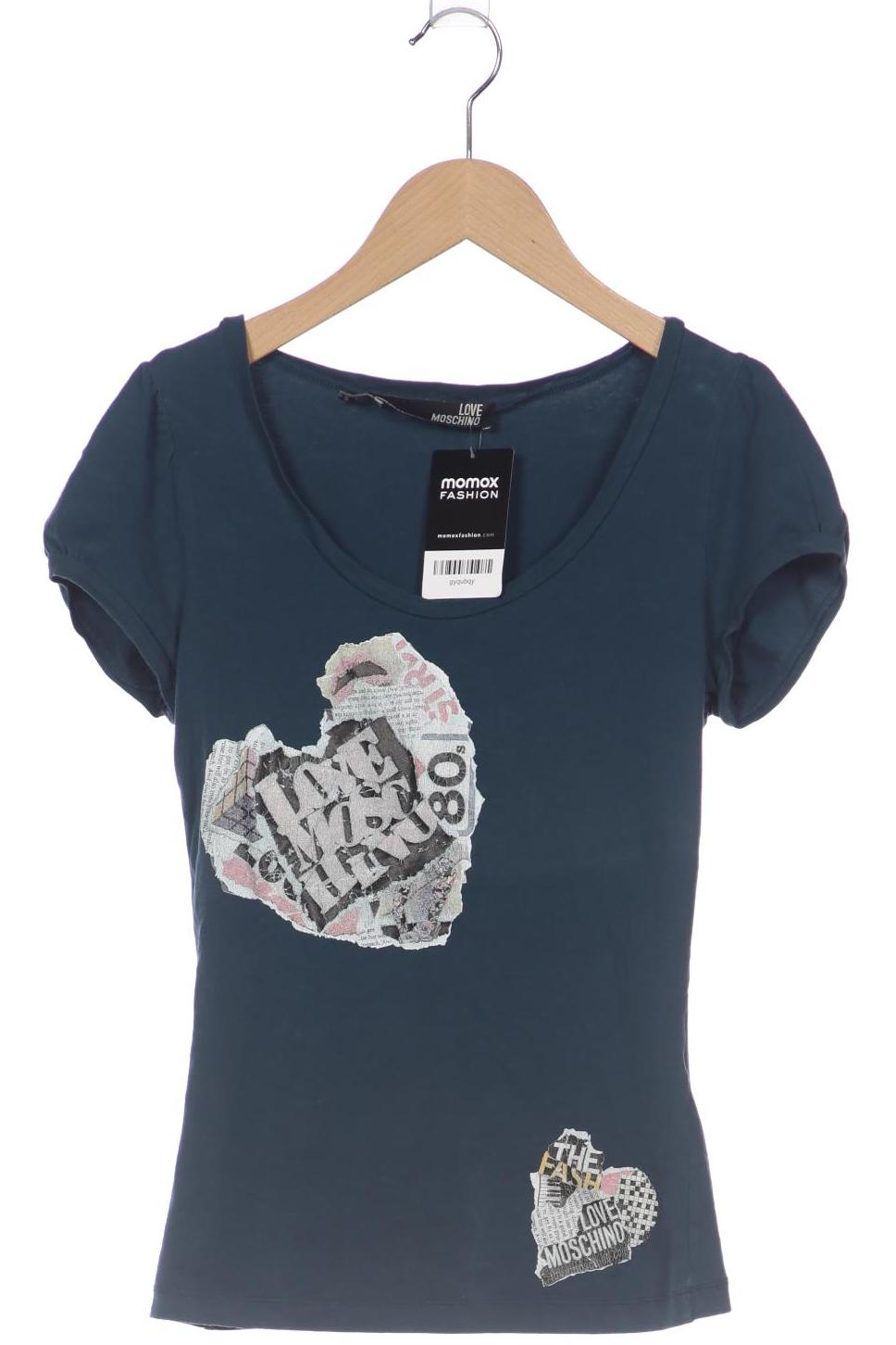 

Love Moschino Damen T-Shirt, türkis, Gr. 34