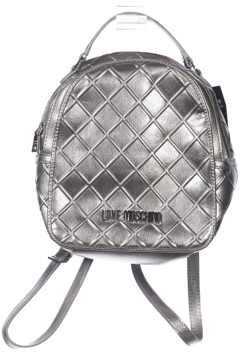 

Love Moschino Damen Rucksack, silber, Gr.