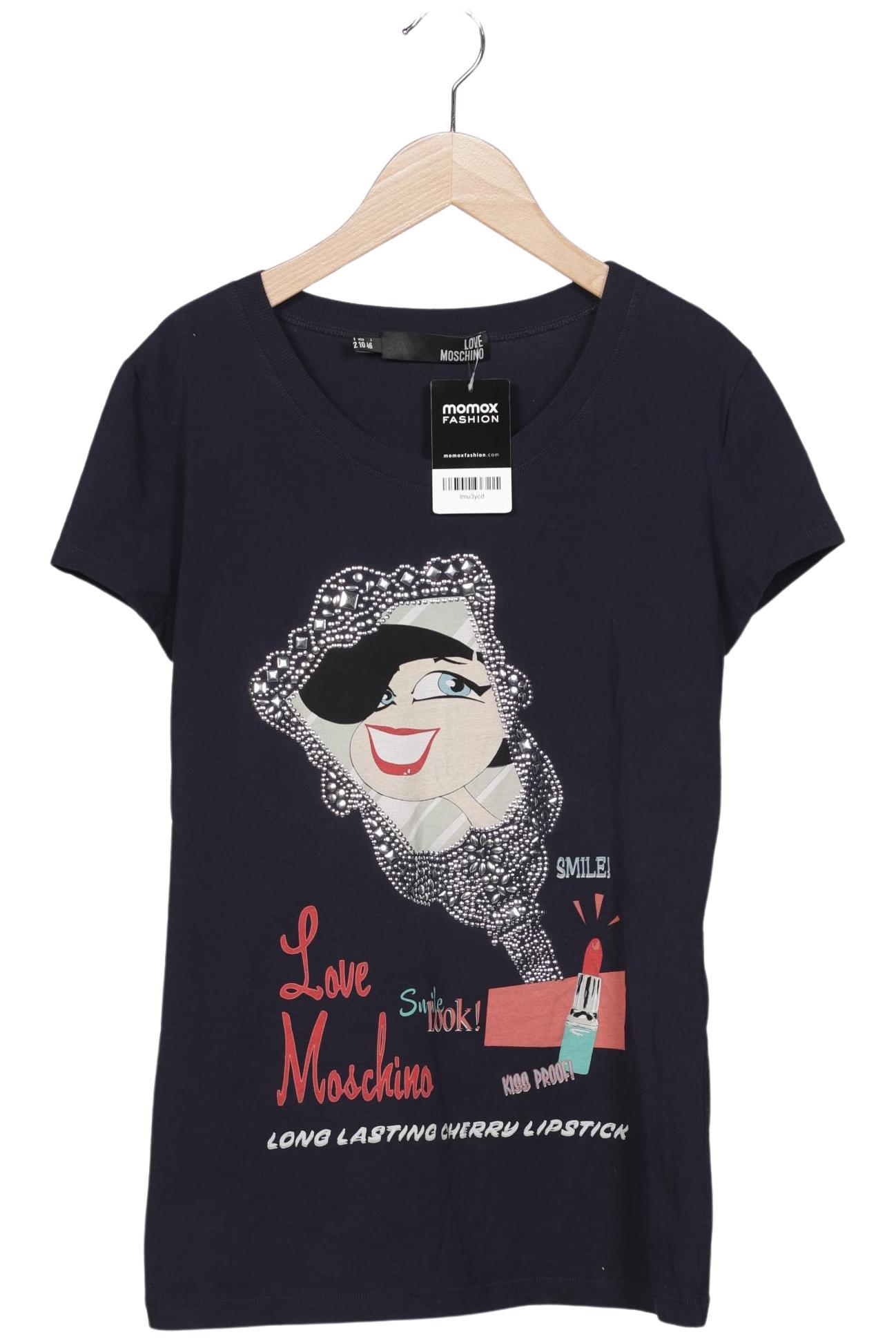 

Love Moschino Damen T-Shirt, marineblau, Gr. 42