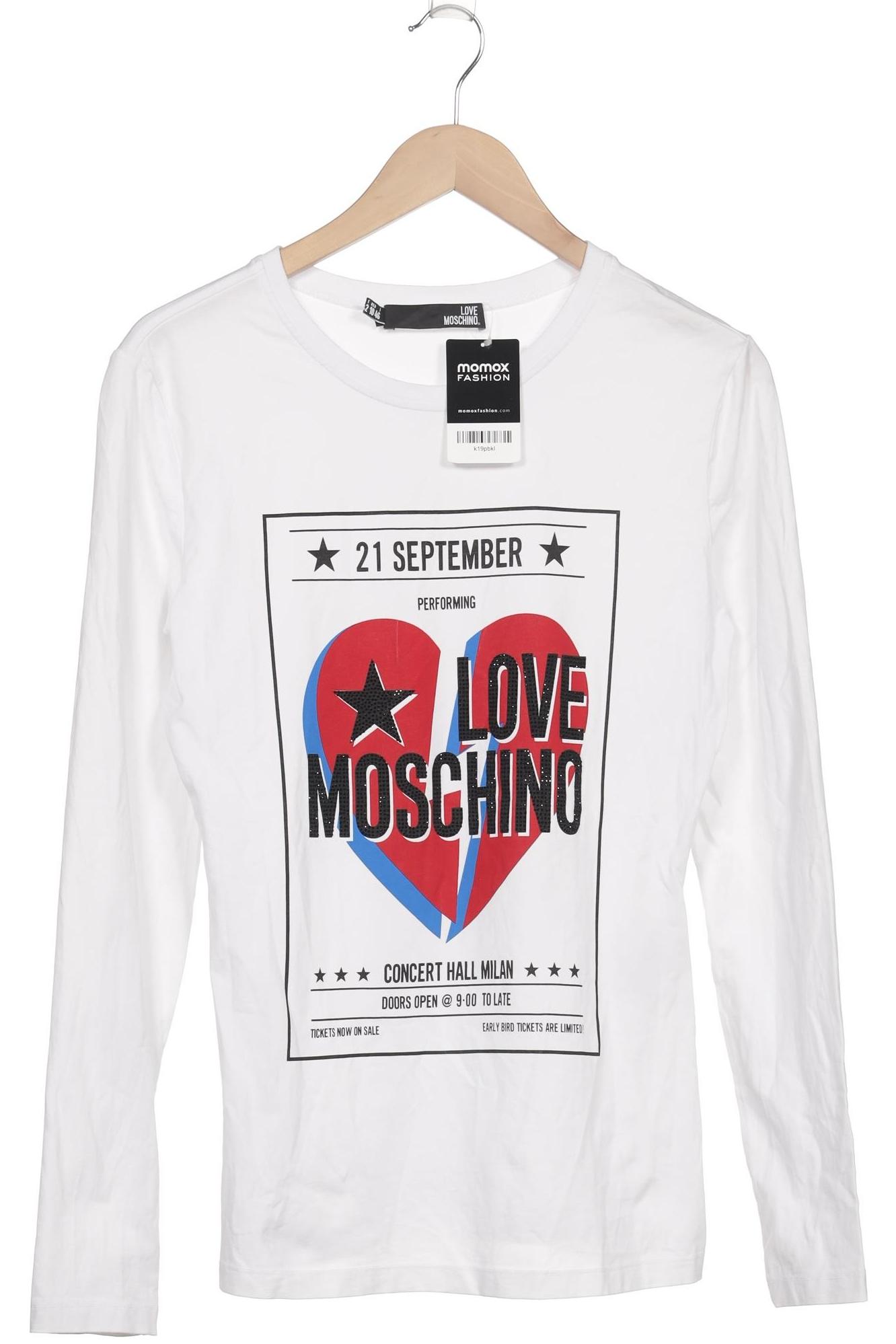 

Love Moschino Damen Langarmshirt, weiß, Gr. 42