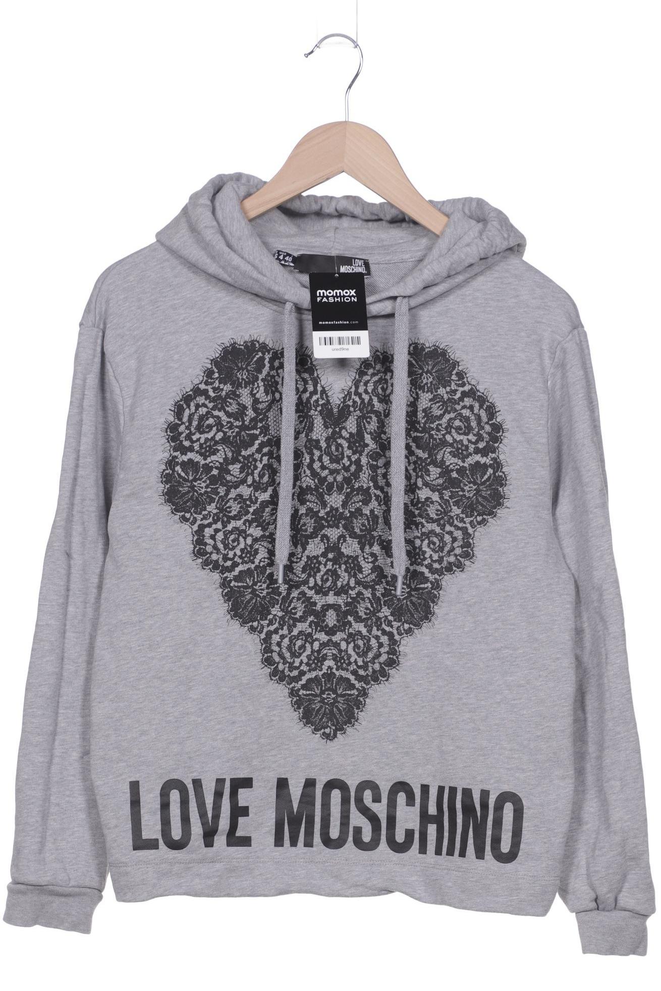 

Love Moschino Damen Kapuzenpullover, grau, Gr. 34