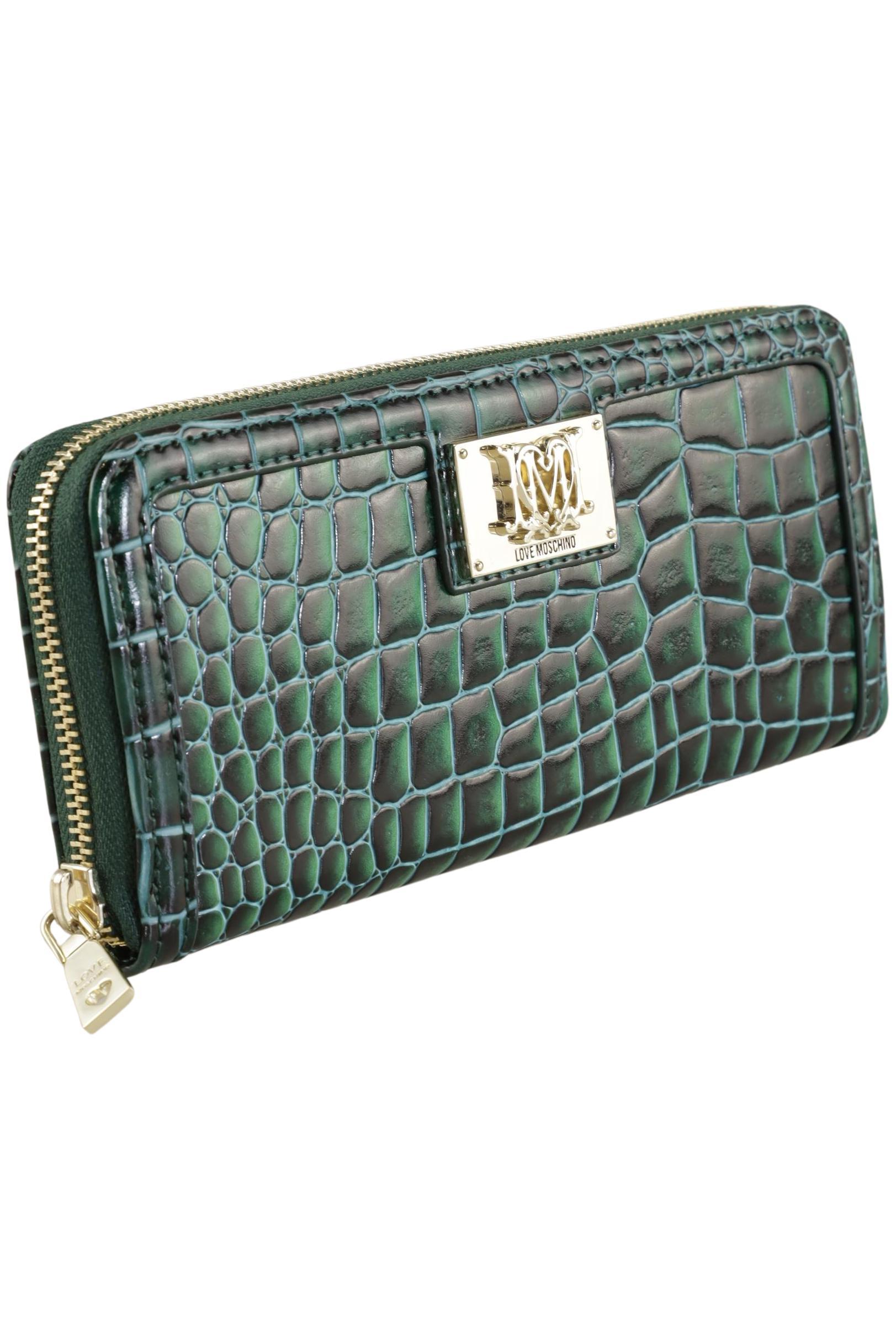 

Love Moschino Damen Portemonnaie, grün, Gr.