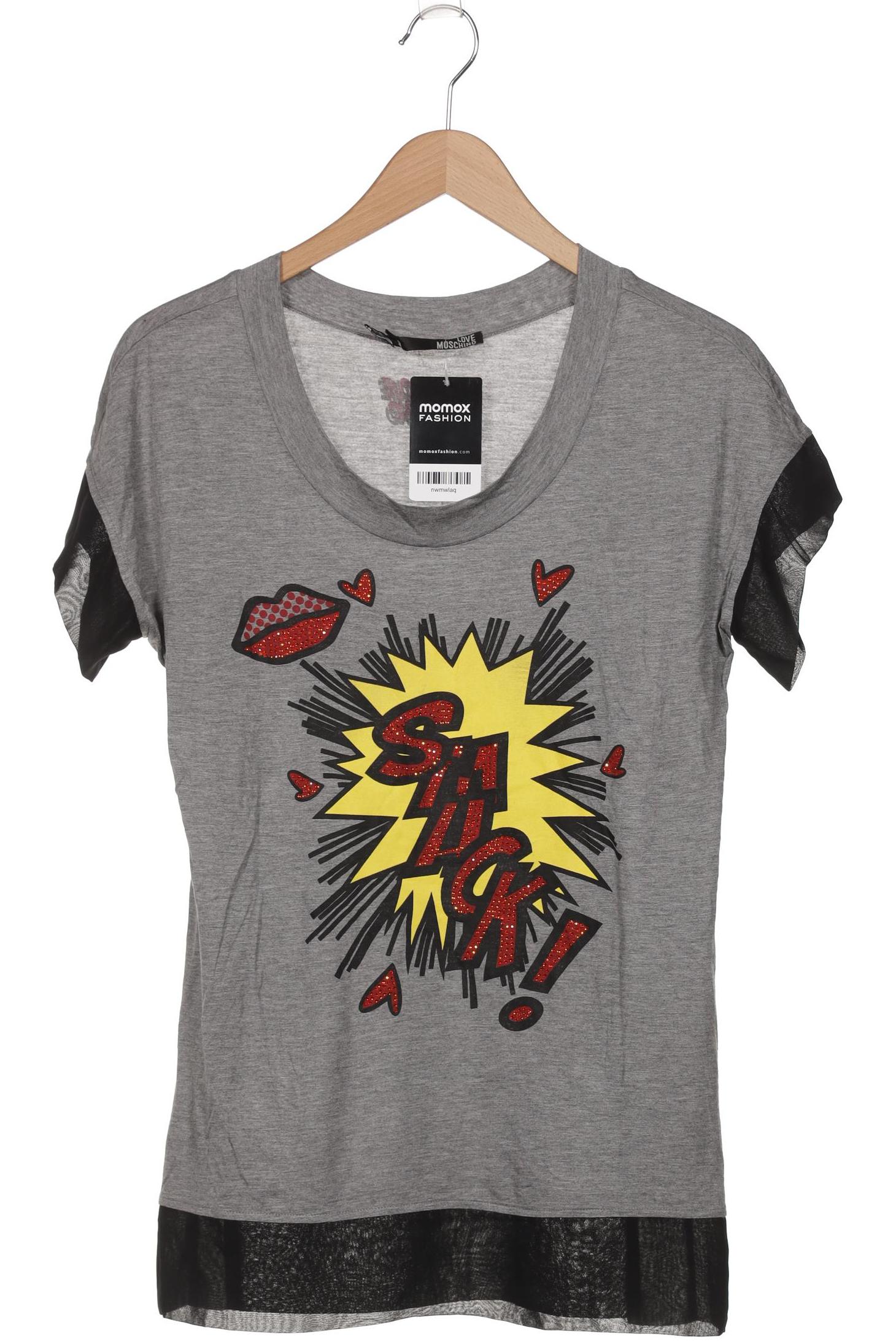 

Love Moschino Damen T-Shirt, grau, Gr. 38