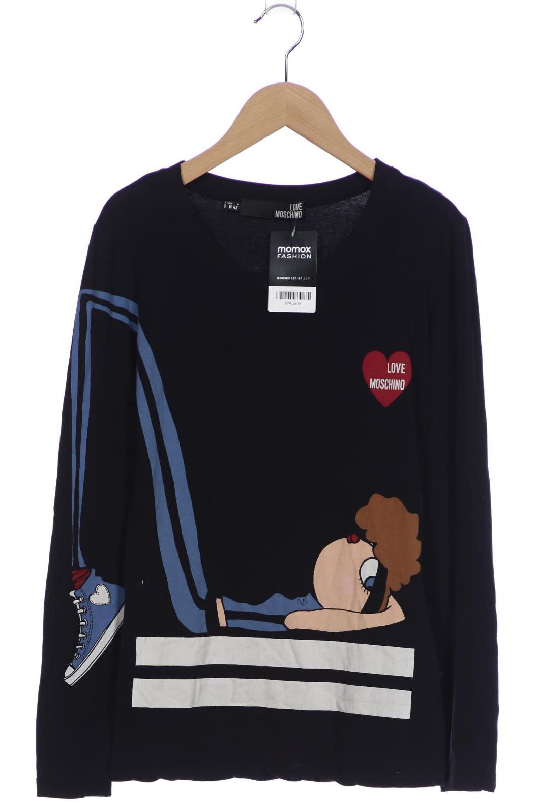 

Love Moschino Damen Langarmshirt, schwarz, Gr. 38