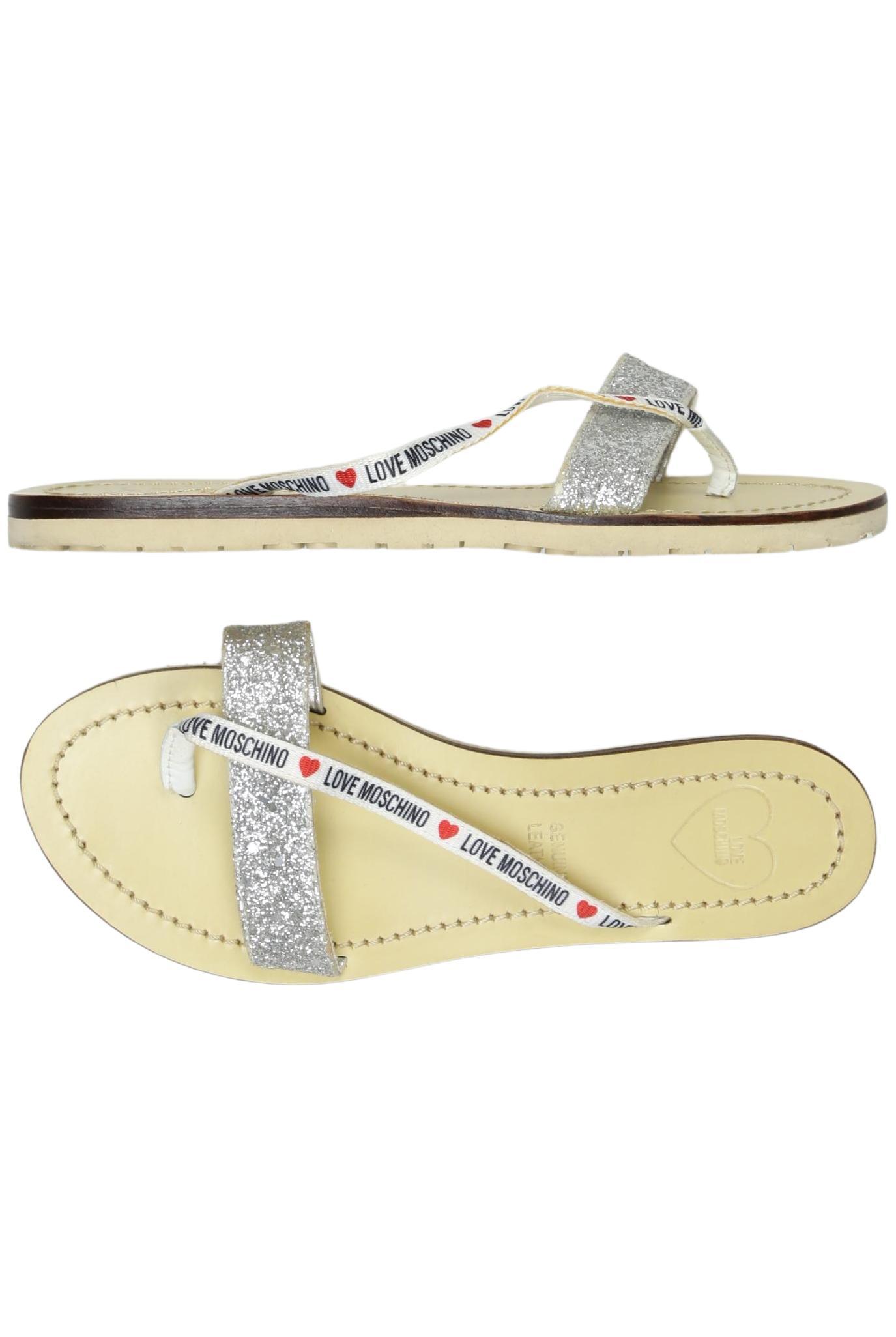 

Love Moschino Damen Sandale, silber, Gr. 37