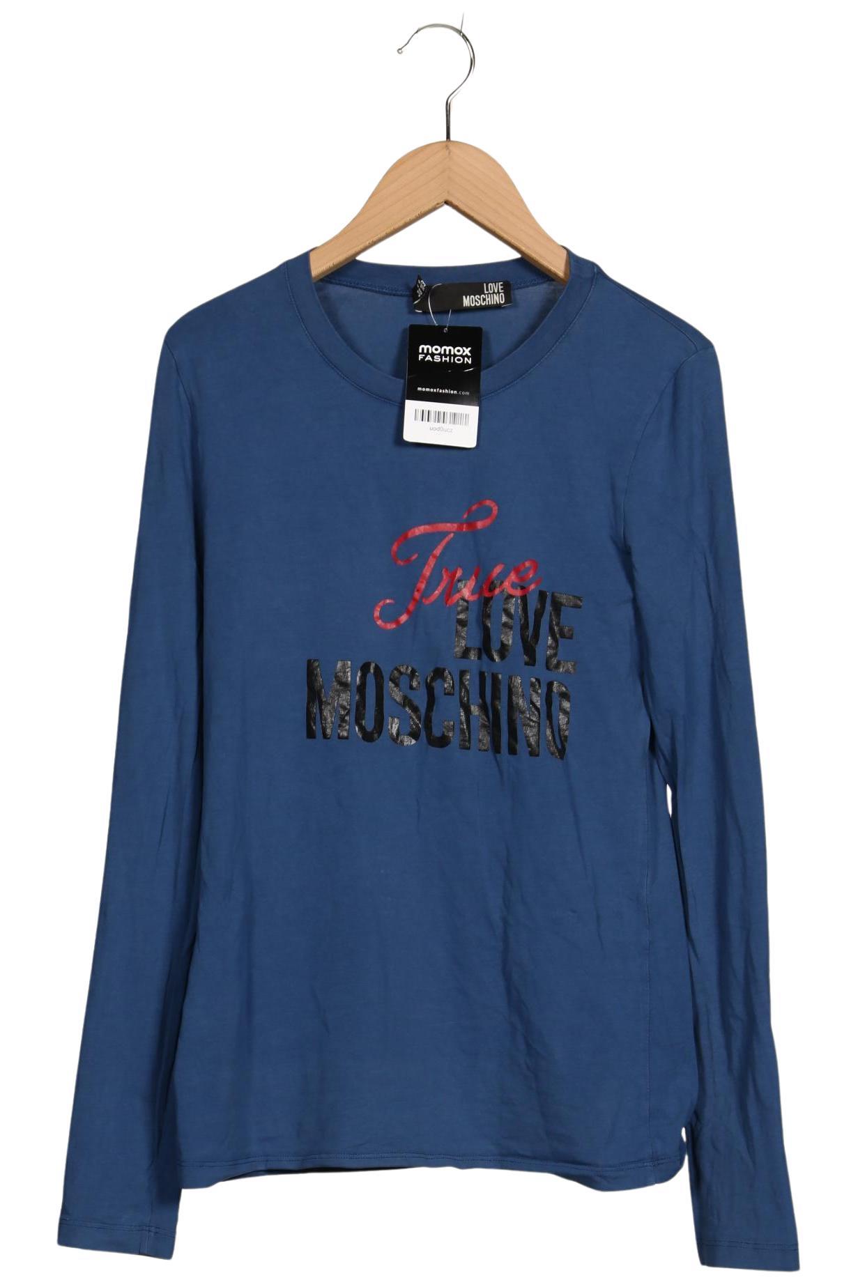 

Love Moschino Damen Langarmshirt, blau, Gr. 38