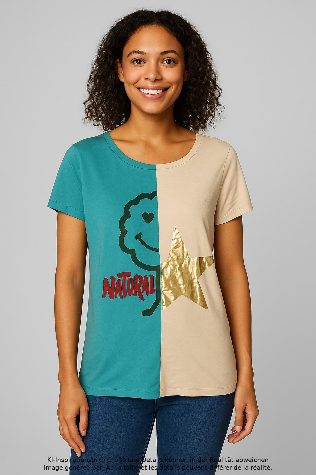 

Love Moschino Damen T-Shirt, mehrfarbig, Gr. 36