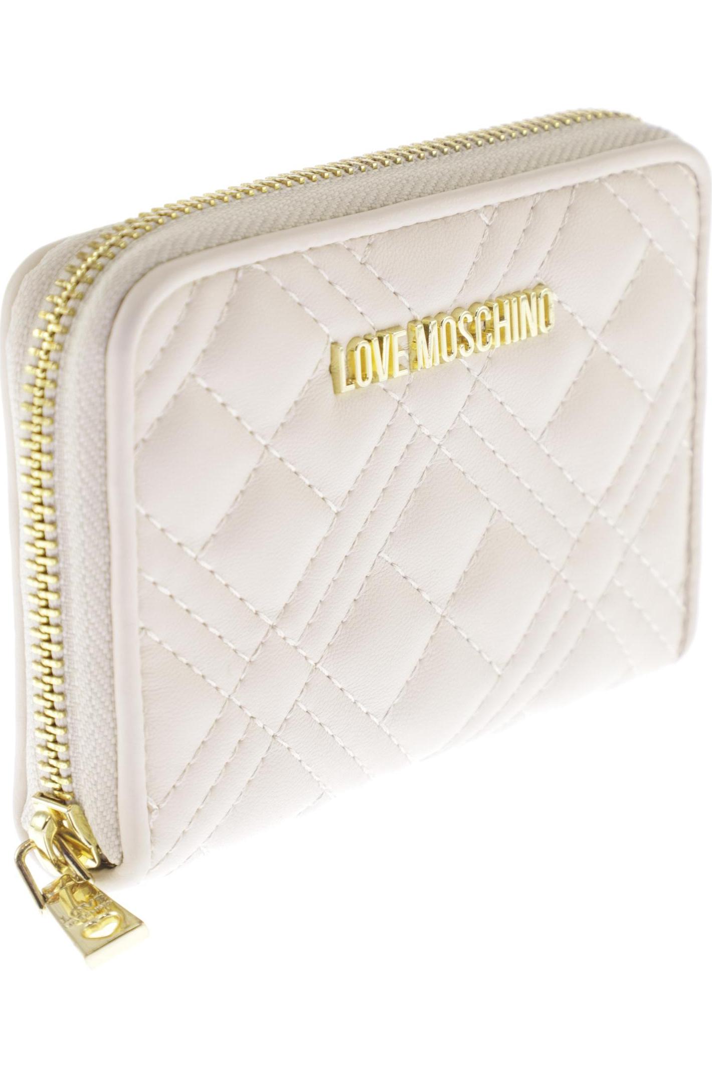 

Love Moschino Damen Portemonnaie, cremeweiß, Gr.