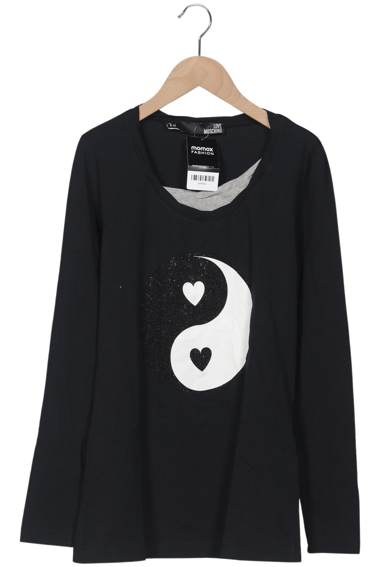

Love Moschino Damen Langarmshirt, marineblau, Gr. 38