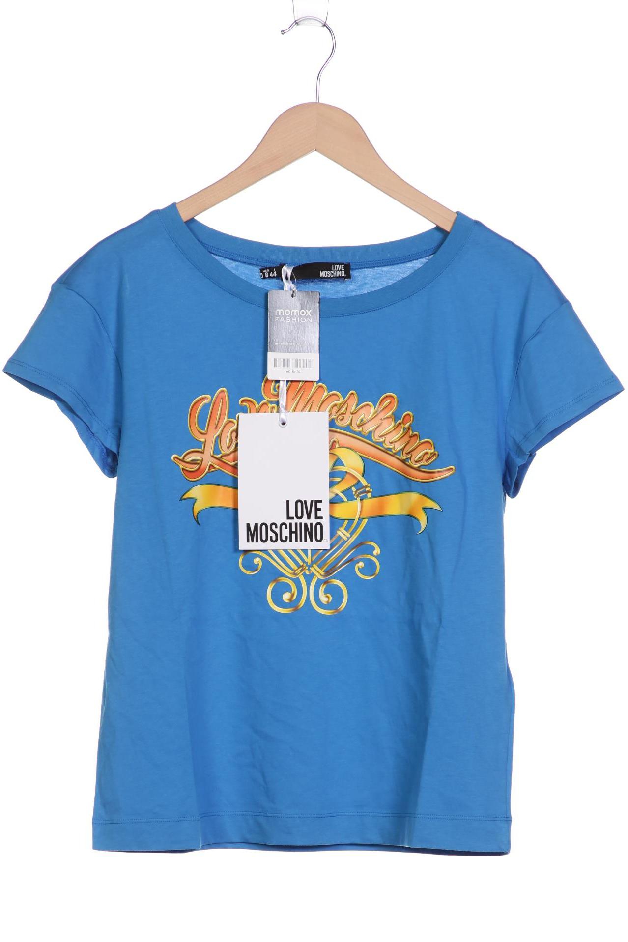 

Love Moschino Damen T-Shirt, blau, Gr. 38