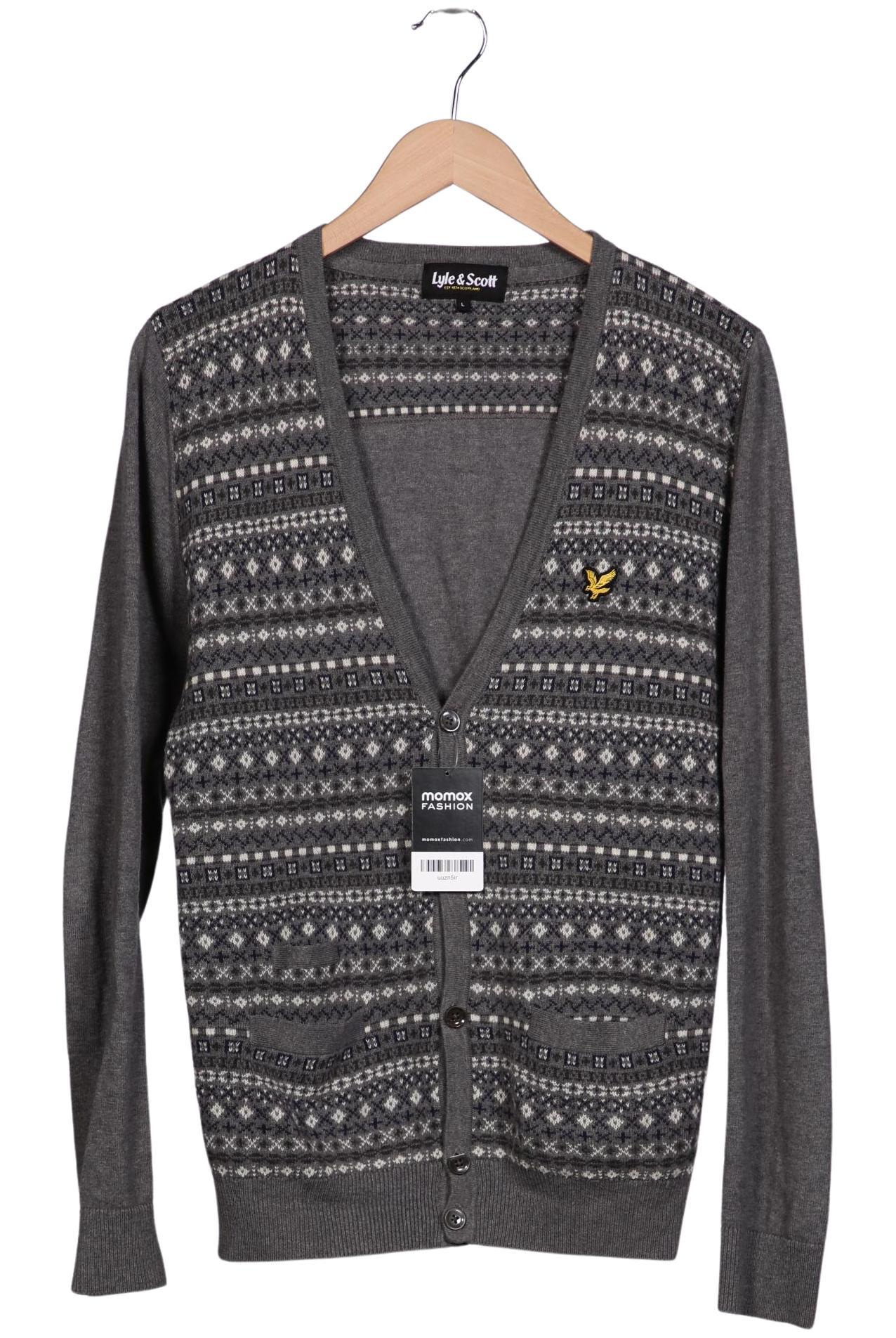 Thumbnail - Lyle &amp; Scott Herren Strickjacke, grau, Gr. 52