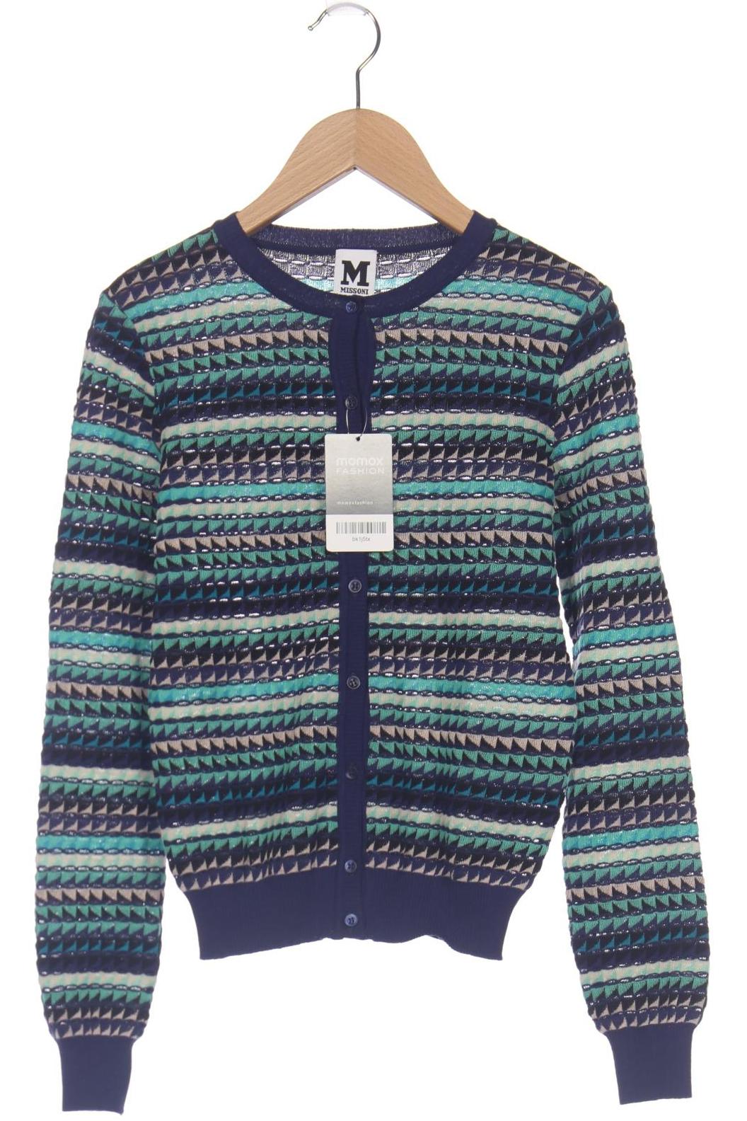 

M Missoni Damen Strickjacke, marineblau, Gr. 38