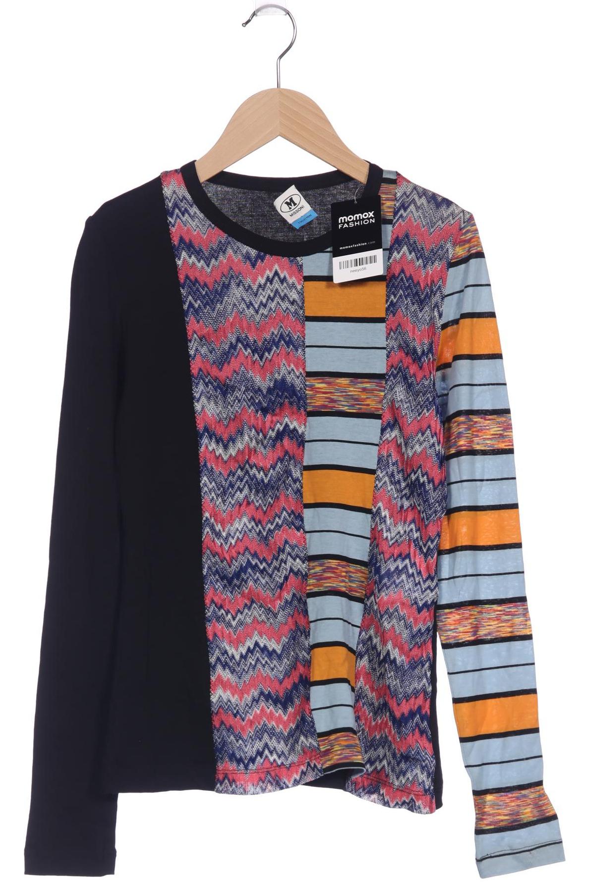 

M Missoni Damen Langarmshirt, schwarz, Gr. 36