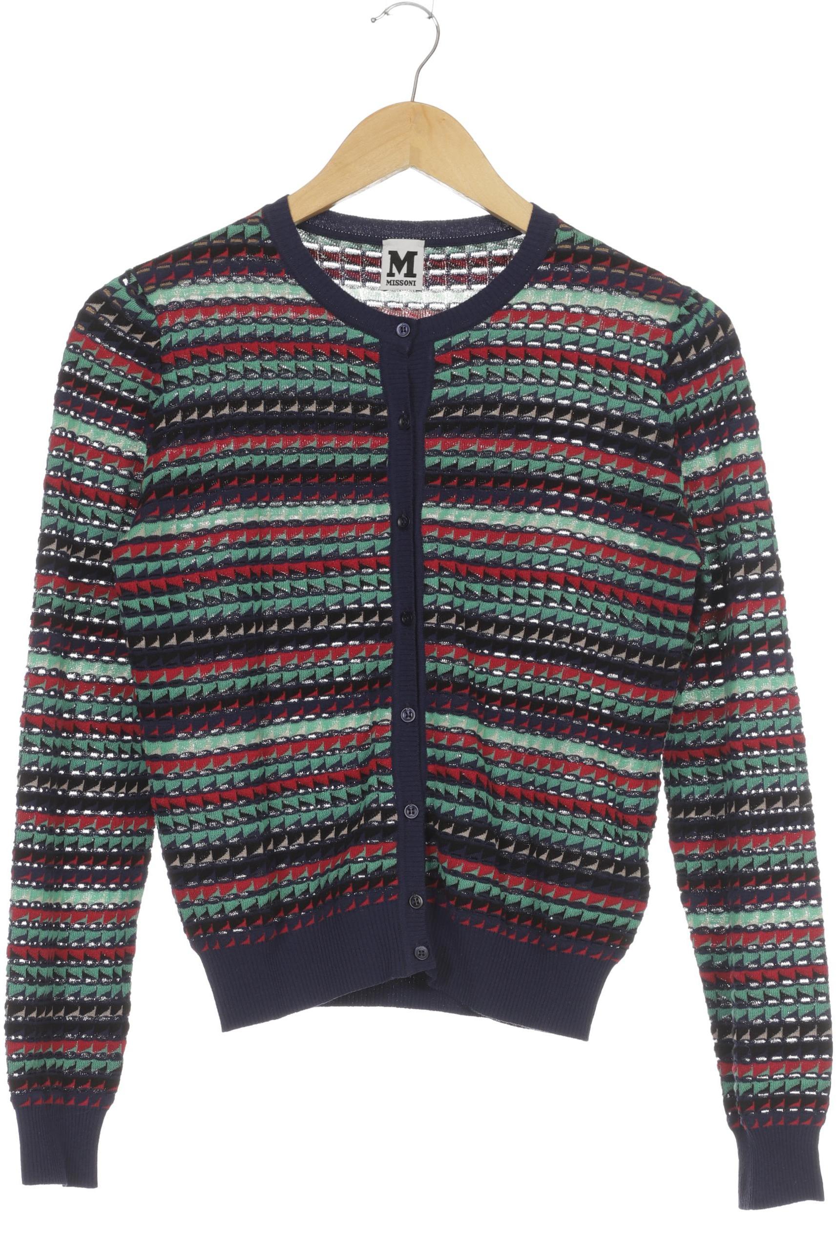 

M Missoni Damen Strickjacke, blau, Gr. 42