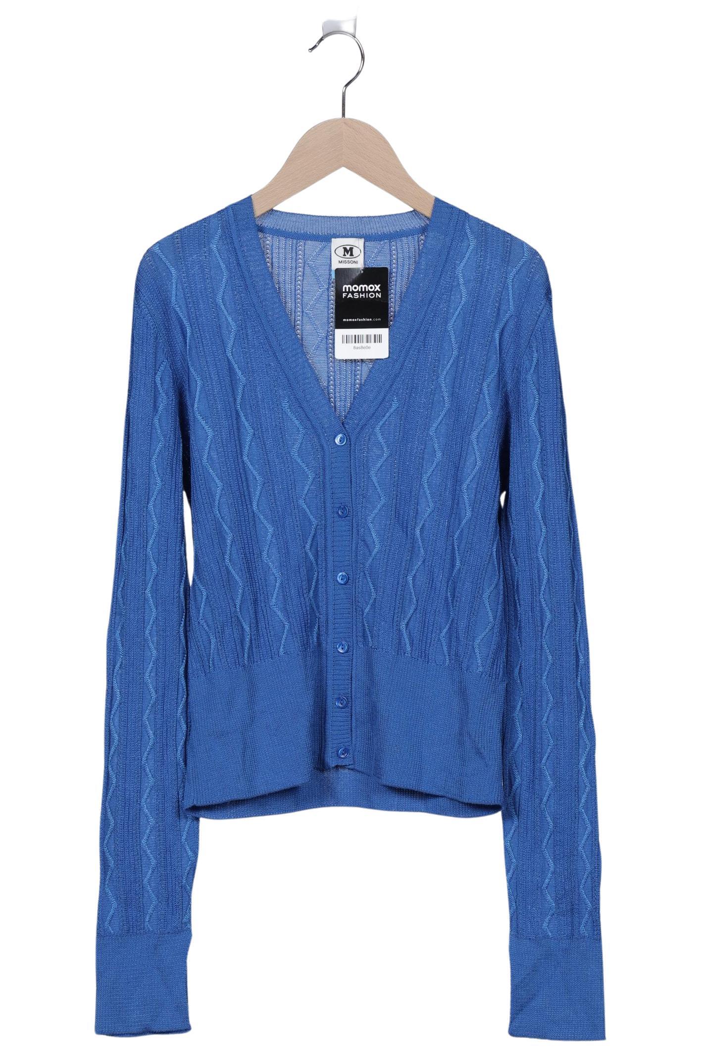 

M Missoni Damen Strickjacke, blau, Gr. 46