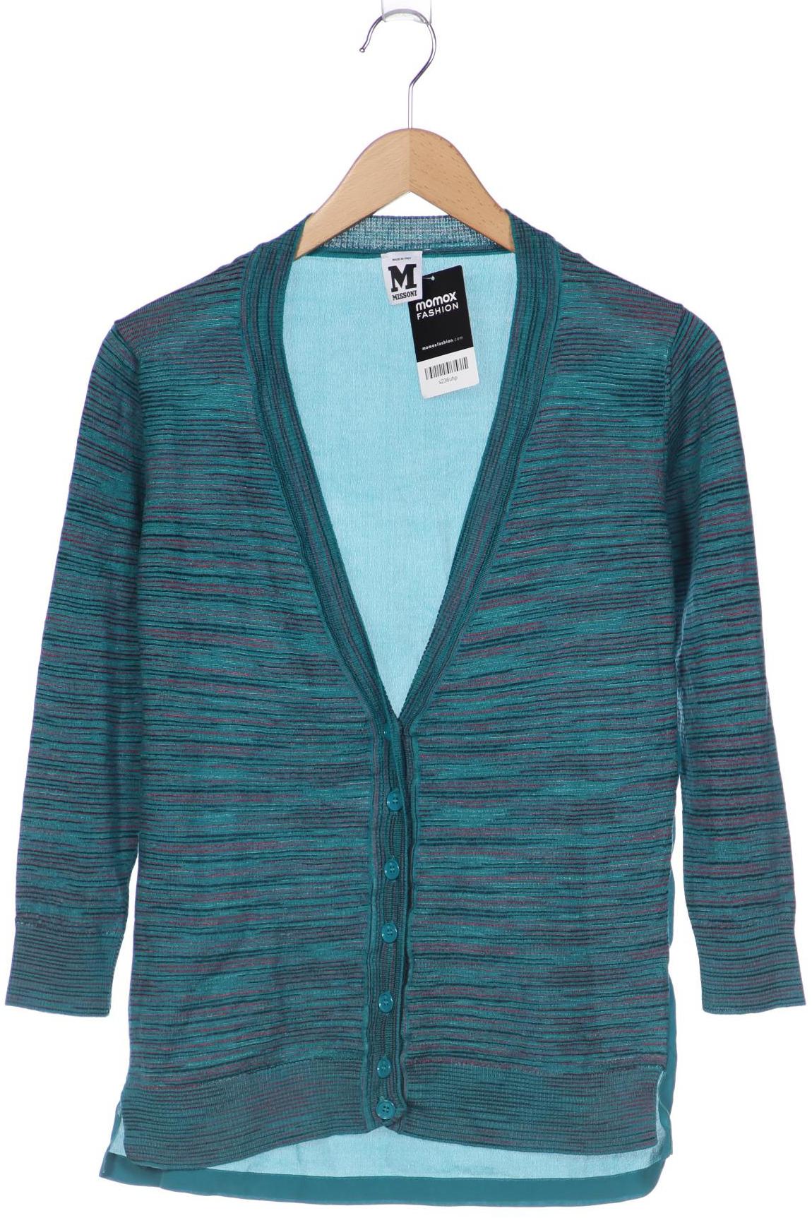 

M Missoni Damen Strickjacke, grün, Gr. 38
