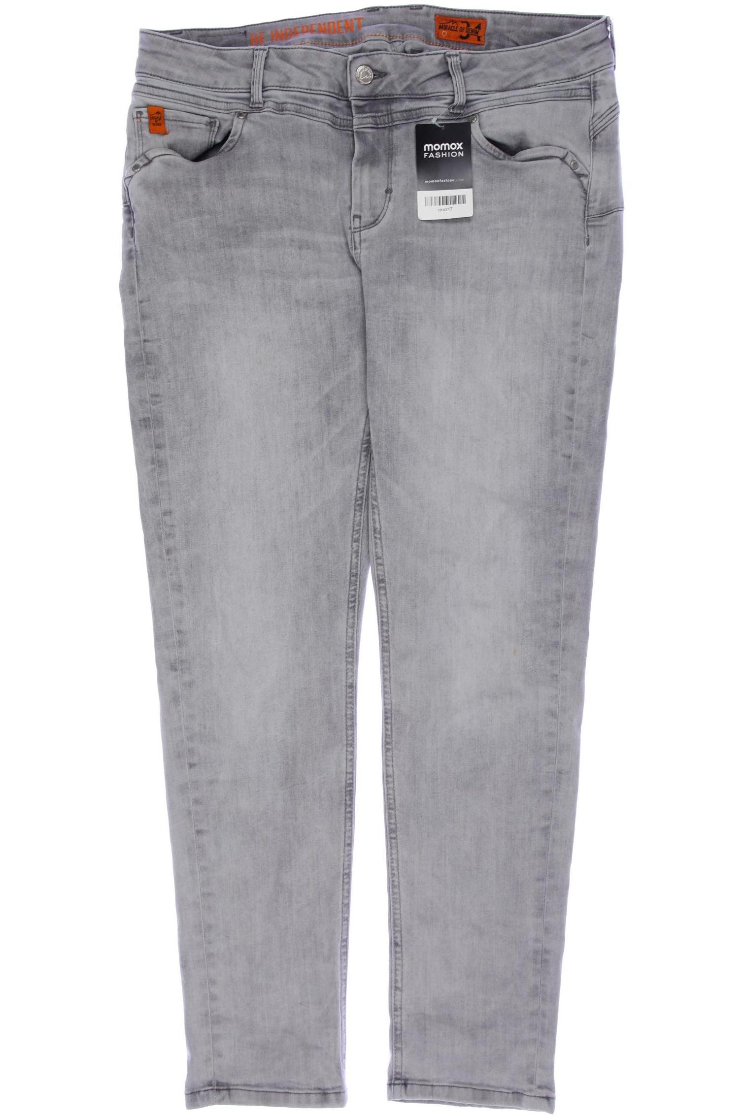 

M.o.d. Miracle of Denim Damen Jeans, grau, Gr. 34