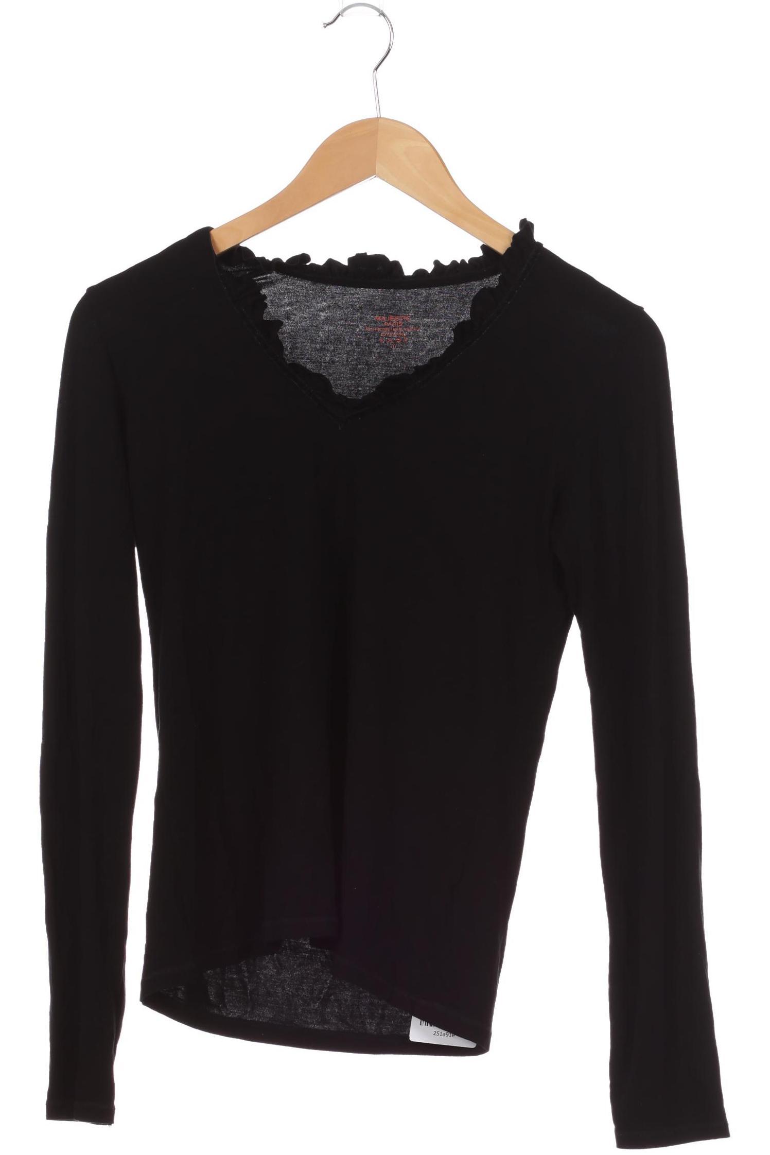 

Majestic Damen Langarmshirt, schwarz, Gr.