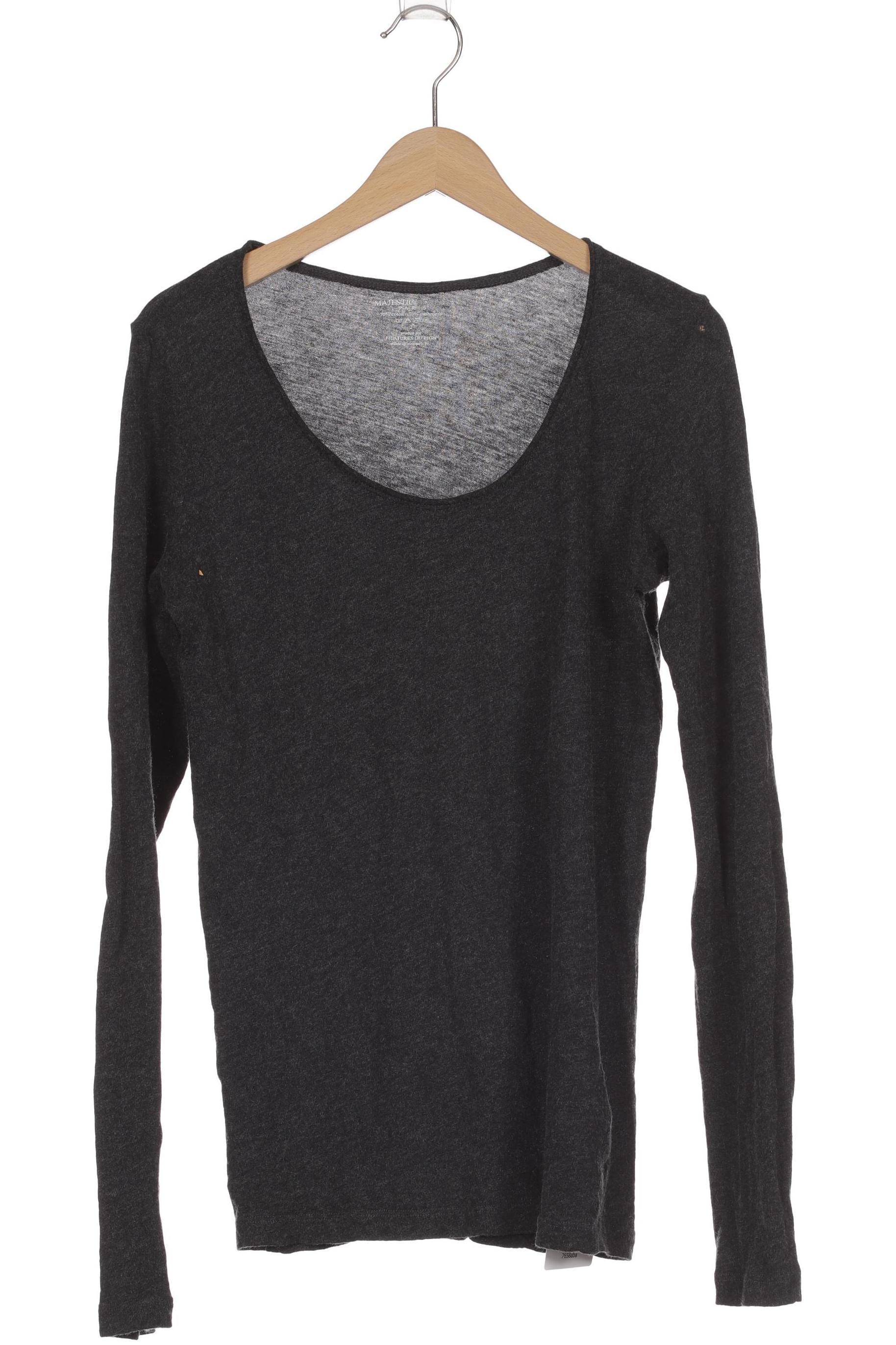 

Majestic Damen Langarmshirt, grau, Gr.