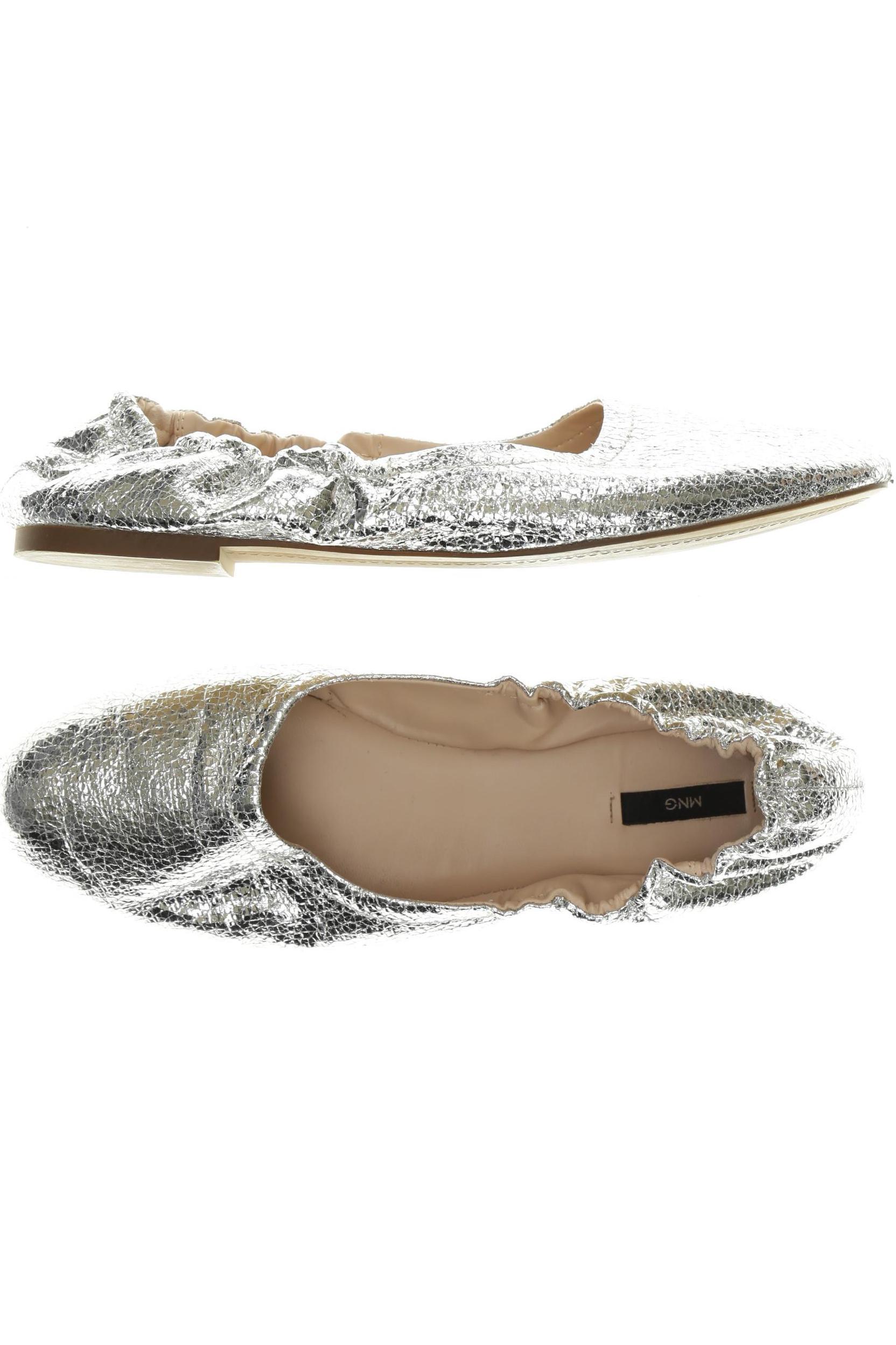 

Mango Damen Ballerinas, silber, Gr. 39