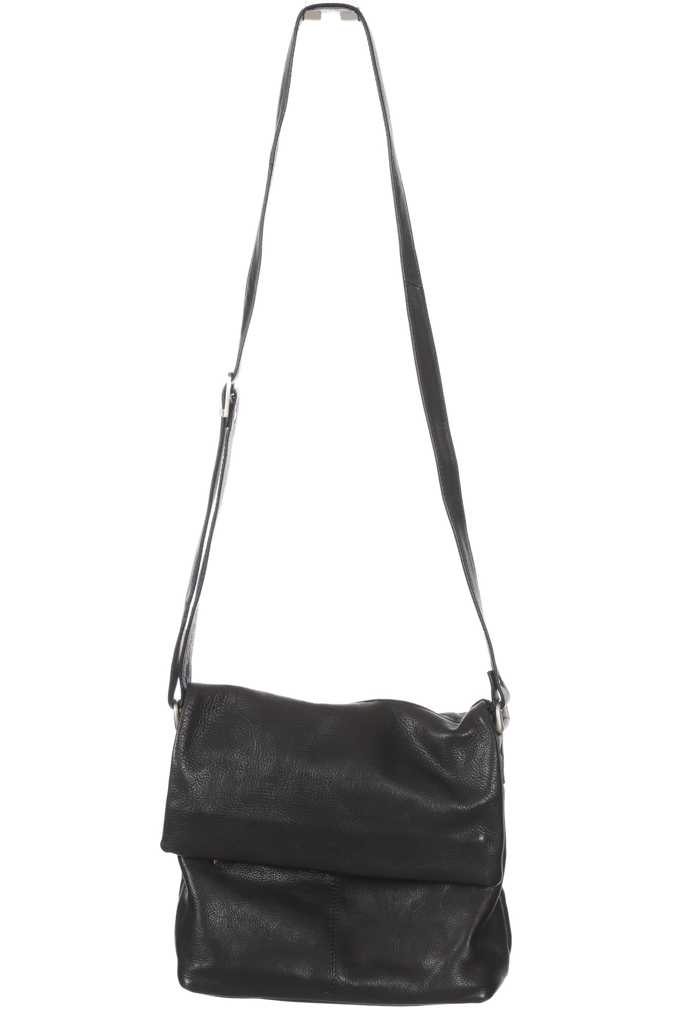 

Merlin Lederwerkstatt Damen Handtasche, schwarz, Gr.