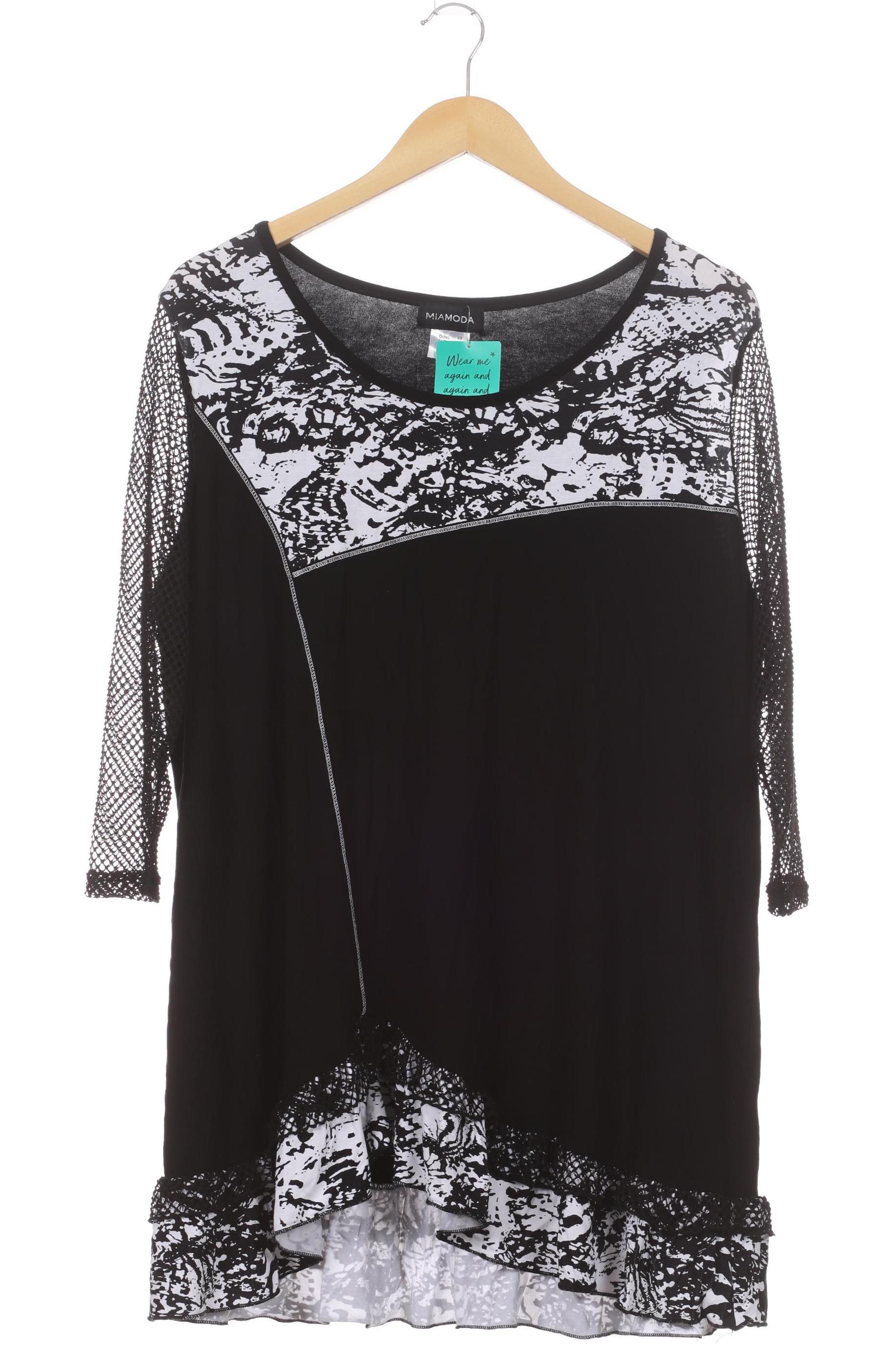 

Miamoda Damen Langarmshirt, schwarz, Gr. 48